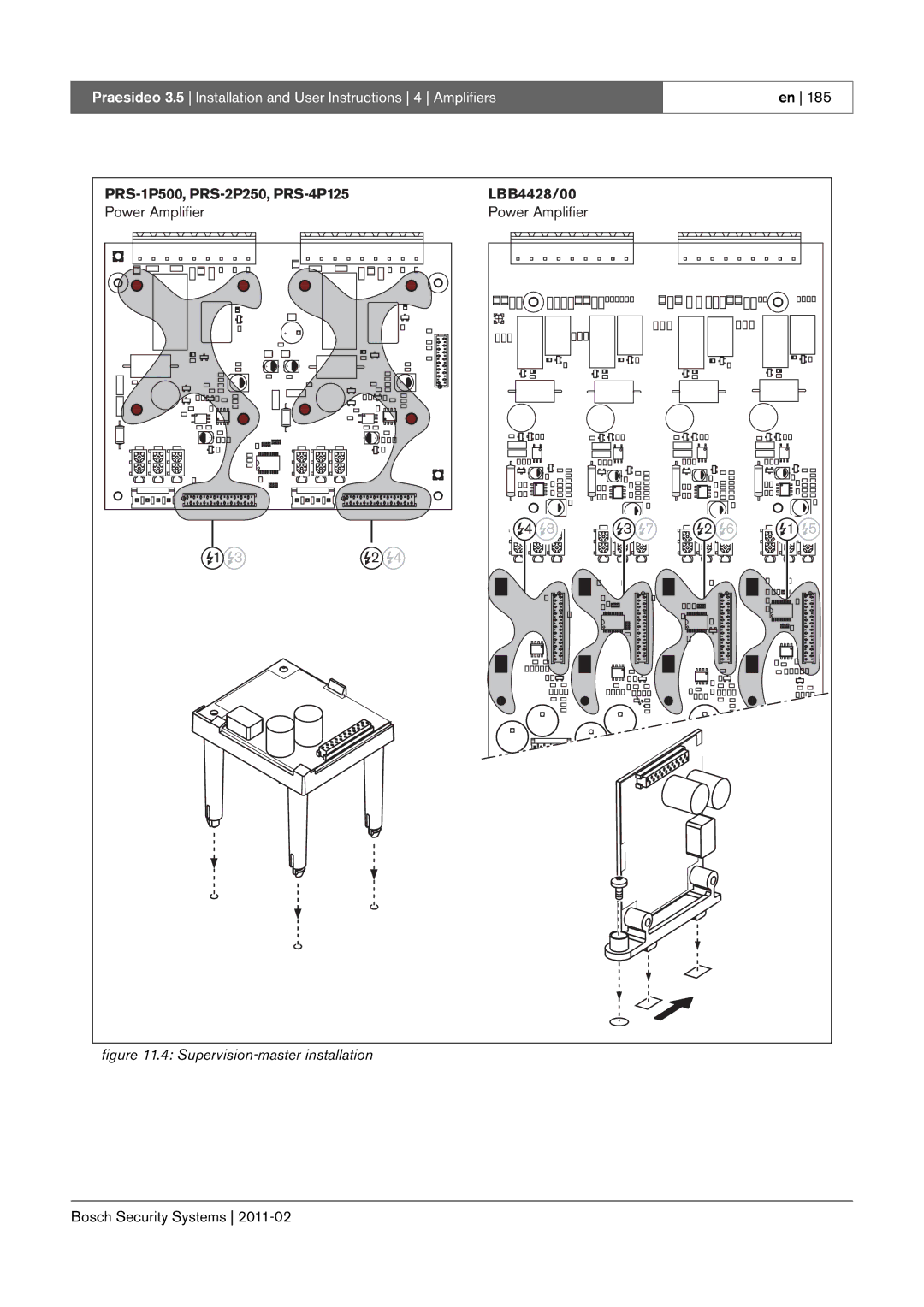 Bosch Appliances 3.5 manual Supervision-master installation 