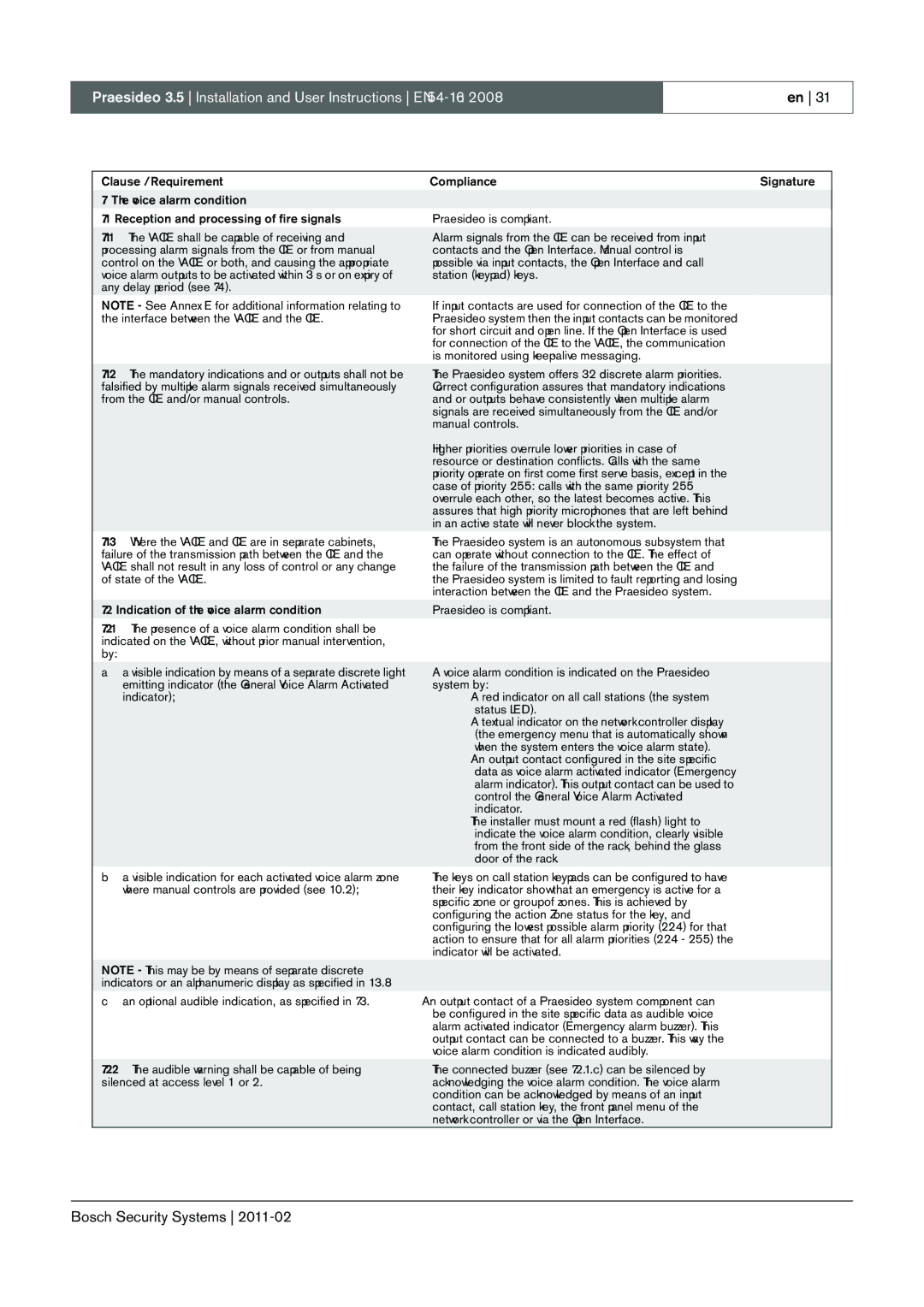 Bosch Appliances manual Praesideo 3.5 Installation and User Instructions EN54-16 