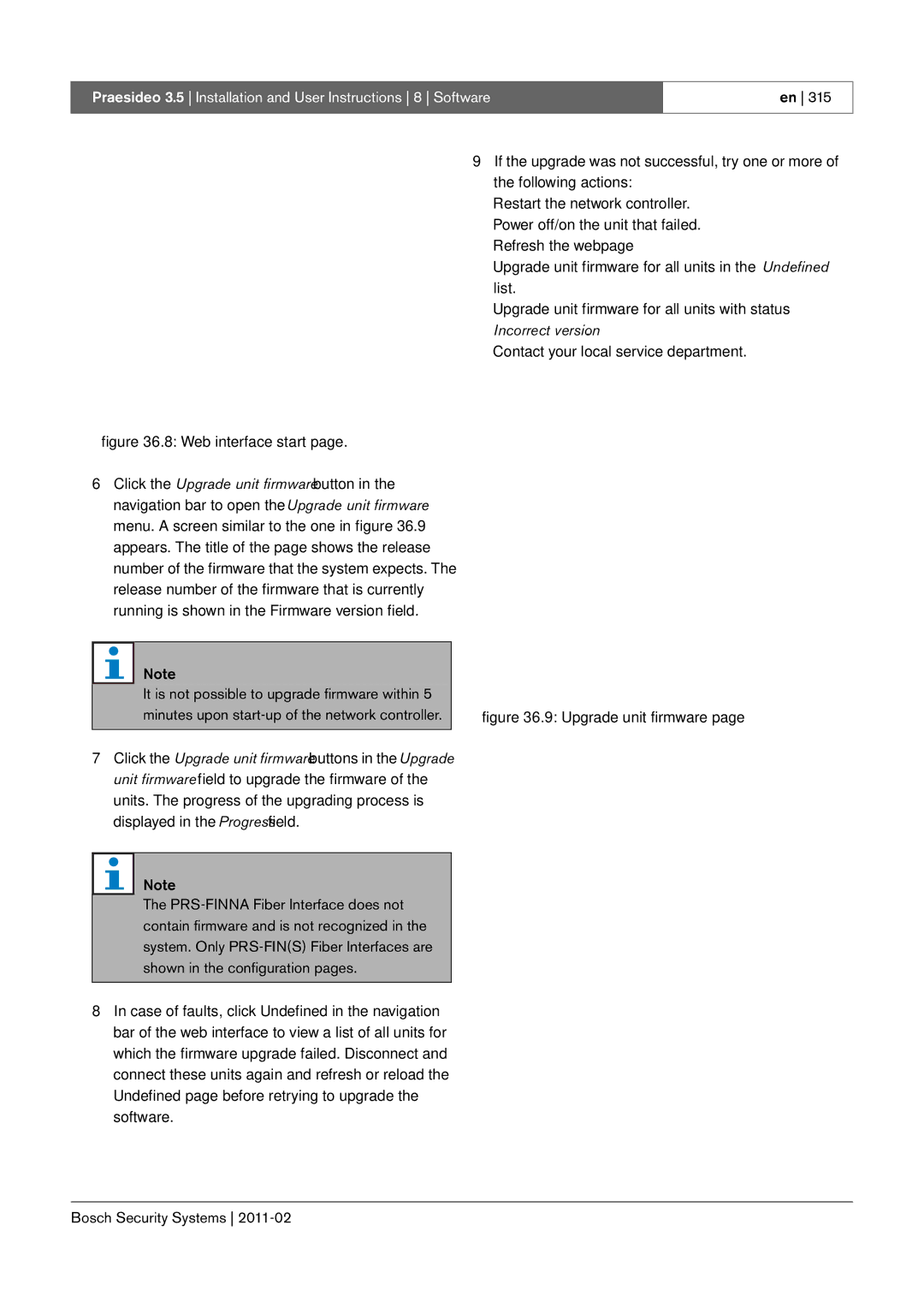 Bosch Appliances 3.5 manual Web interface start 