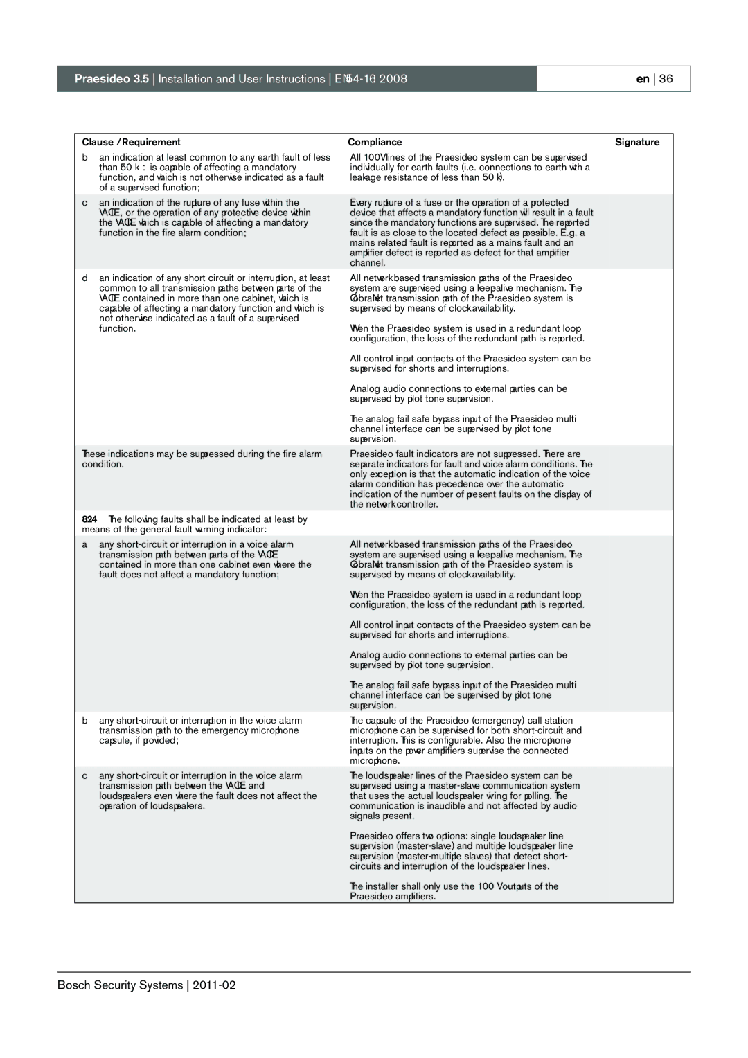 Bosch Appliances manual Praesideo 3.5 Installation and User Instructions EN54-16 