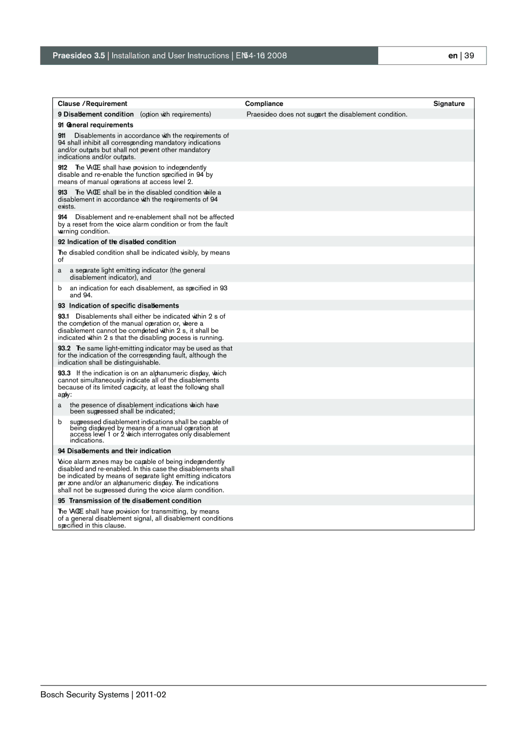 Bosch Appliances manual Praesideo 3.5 Installation and User Instructions EN54-16 