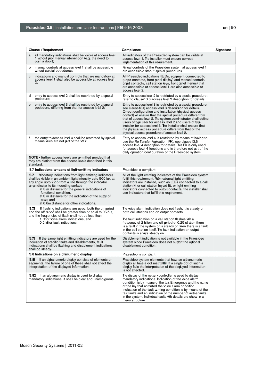 Bosch Appliances manual Praesideo 3.5 Installation and User Instructions EN54-16 