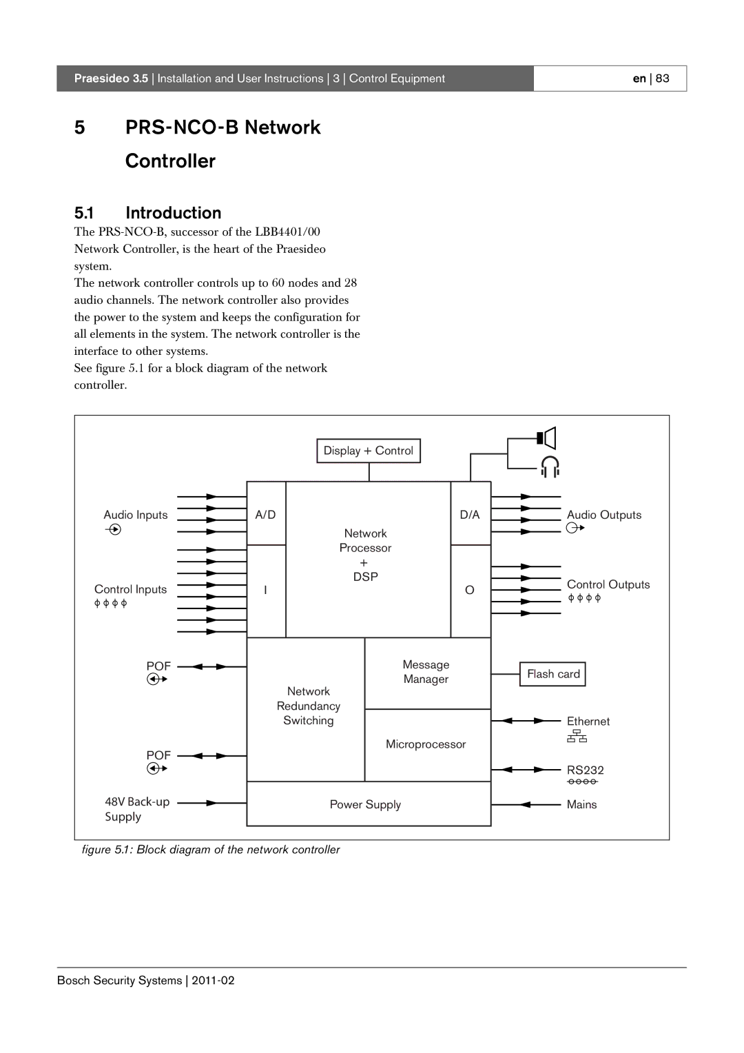 Bosch Appliances 3.5 manual PRS-NCO-B Network Controller 