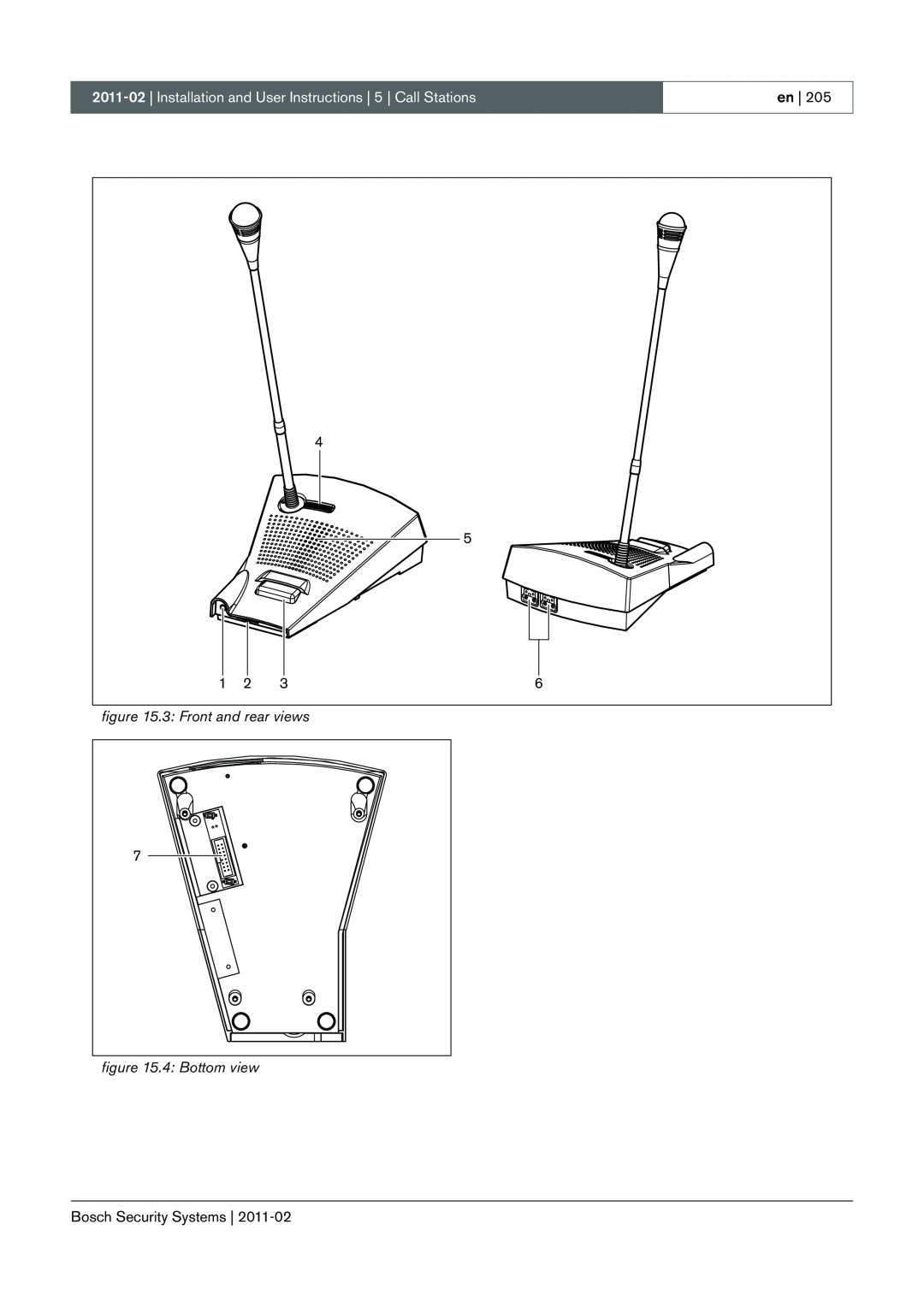 Bosch Appliances 3.5 manual 3: Front and rear views, 4: Bottom view 