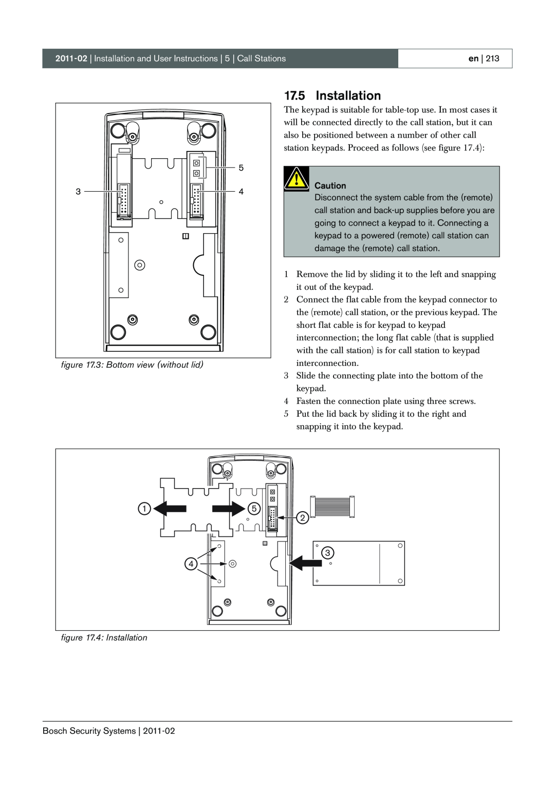 Bosch Appliances 3.5 manual 3: Bottom view without lid, 4: Installation 