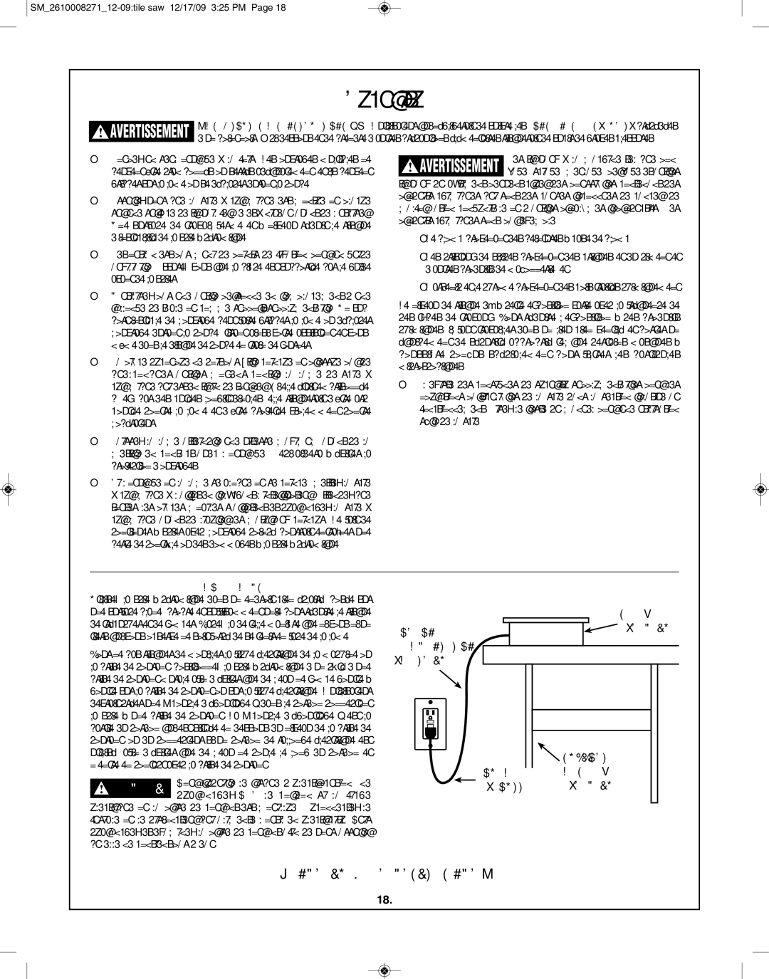 Bosch Appliances 3540 manual Emplacement, Débranchez PAS le cordon si la fiche 