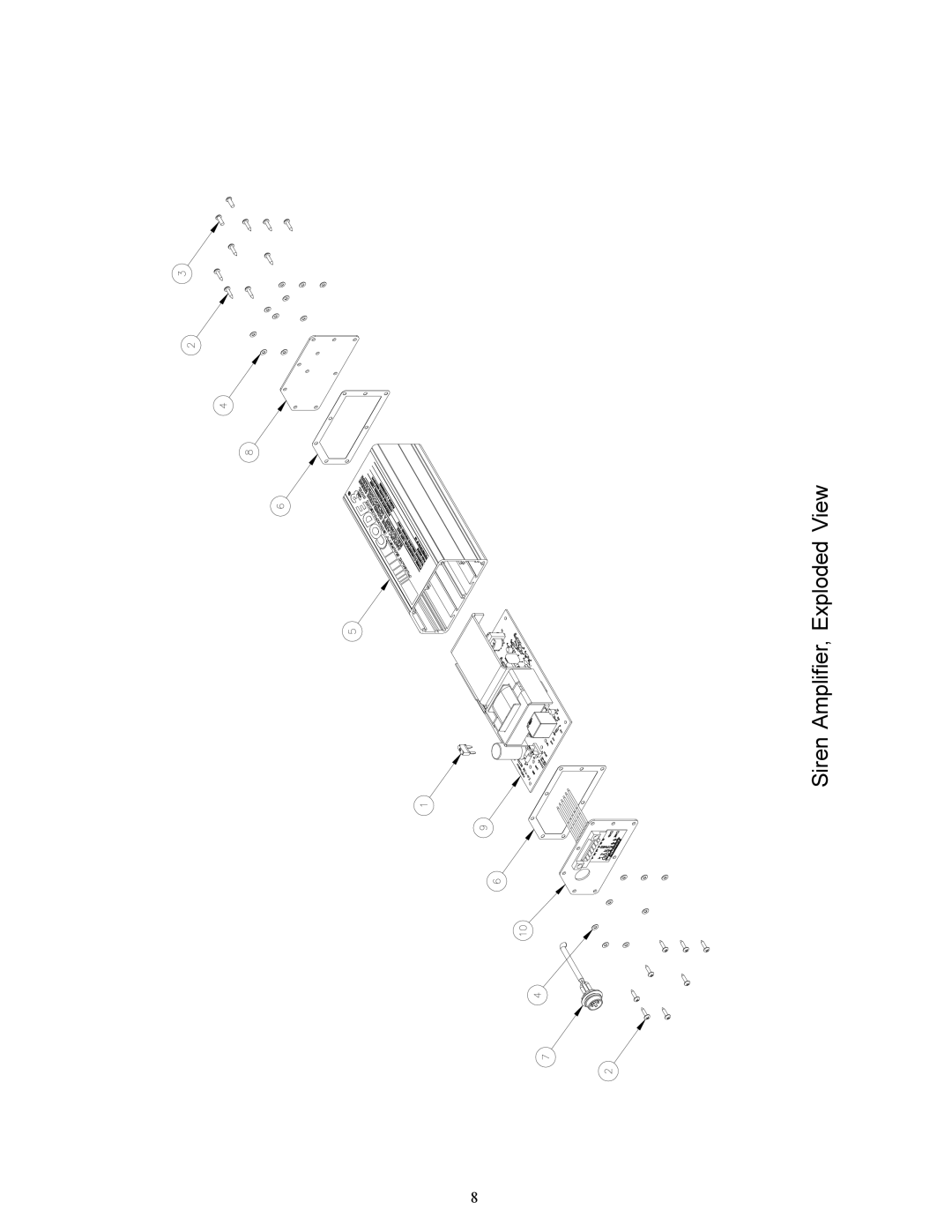 Bosch Appliances 4000 operation manual Siren Amplifier, Exploded View 