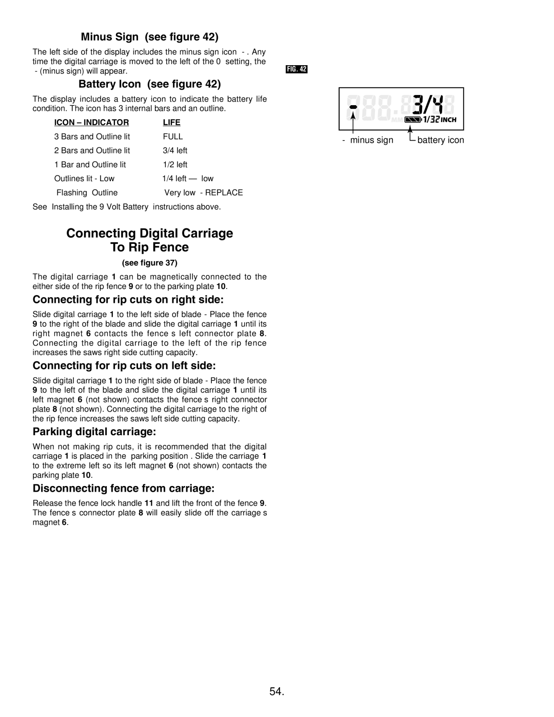 Bosch Appliances 4100DG, 4100-09 manual Connecting Digital Carriage To Rip Fence 