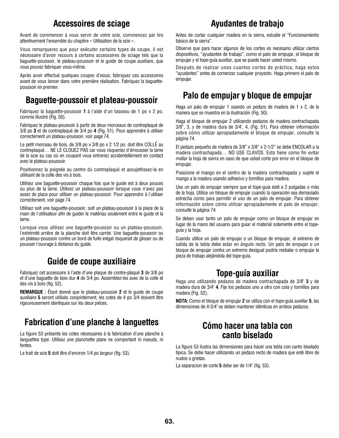 Bosch Appliances 4100DG manual Accessoires de sciage, Guide de coupe auxiliaire, Ayudantes de trabajo, Tope-guía auxiliar 