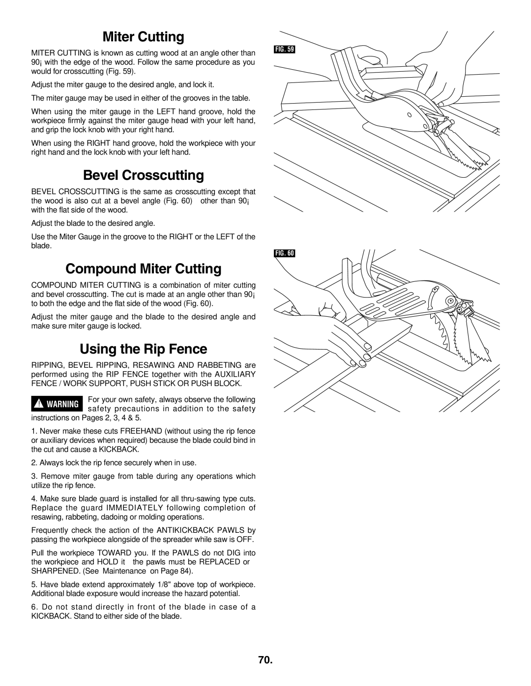 Bosch Appliances 4100-09, 4100DG manual Bevel Crosscutting, Compound Miter Cutting, Using the Rip Fence 