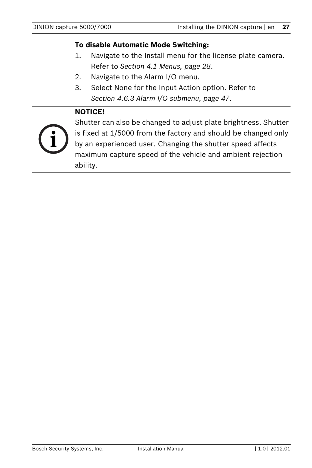 Bosch Appliances 7000, 5000 installation manual To disable Automatic Mode Switching 