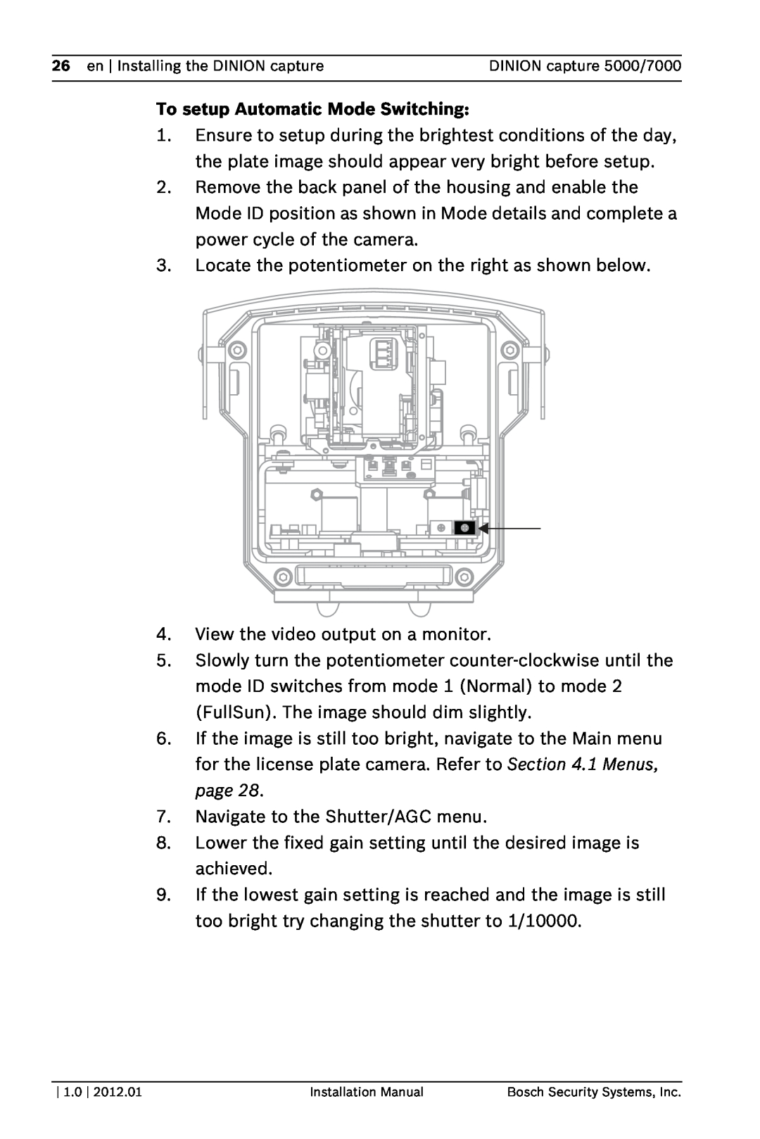 Bosch Appliances 5000, 7000 installation manual To setup Automatic Mode Switching 