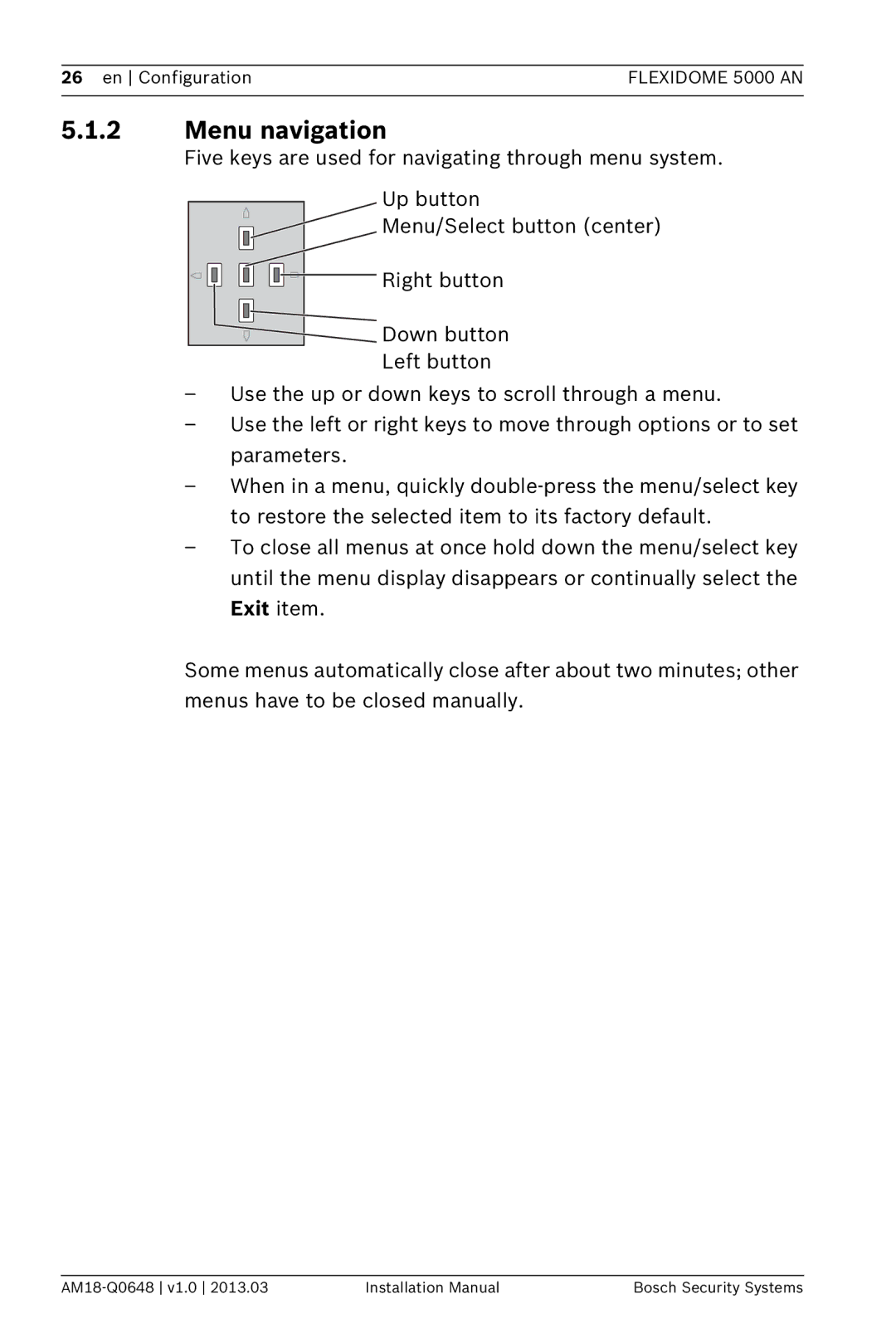 Bosch Appliances 5000, AN installation manual En Configuration 