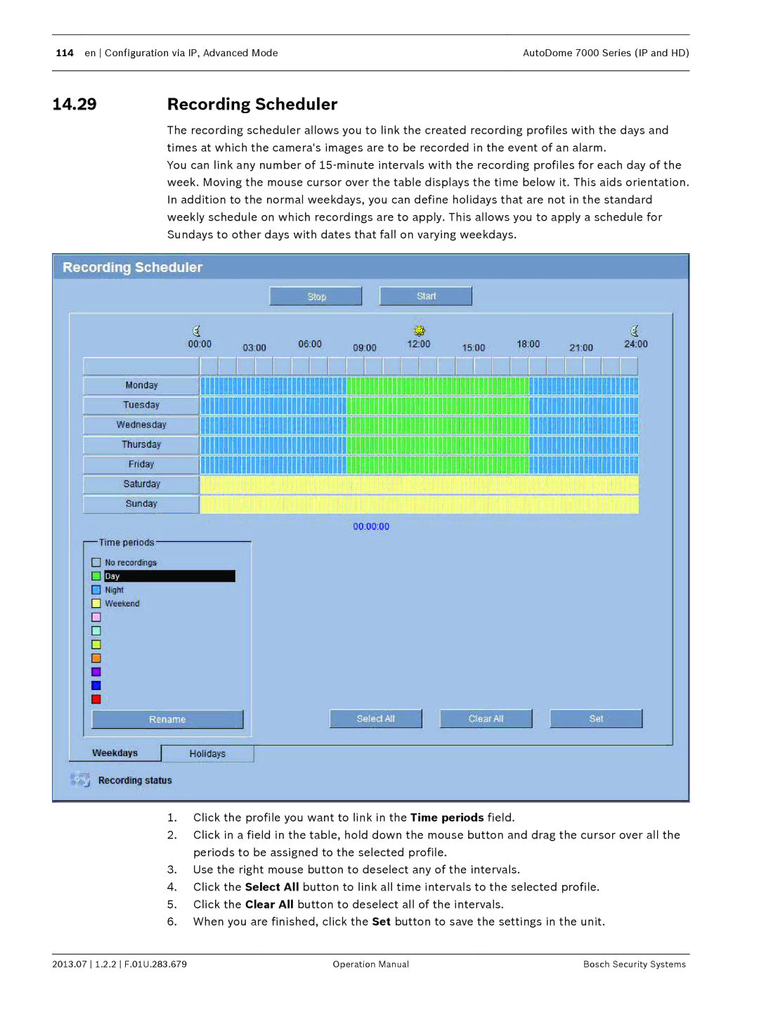 Bosch Appliances 7000 manual Recording Scheduler 