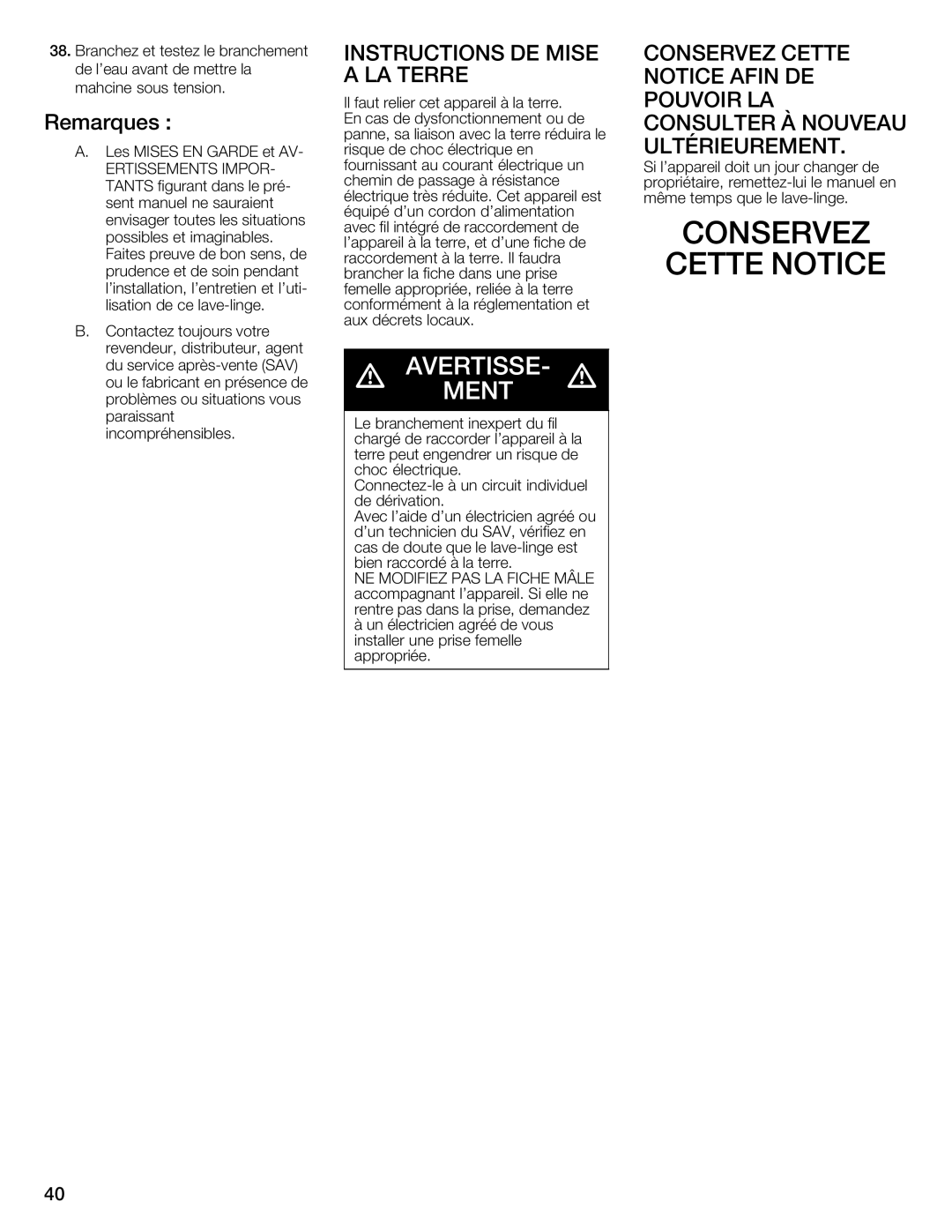 Bosch Appliances 800 Series manual Remarques, Sav 