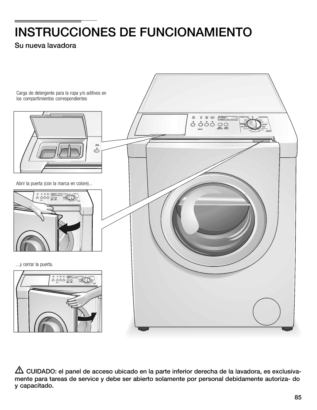 Bosch Appliances 800 Series manual Instrucciones DE Funcionamiento, Su nueva lavadora 