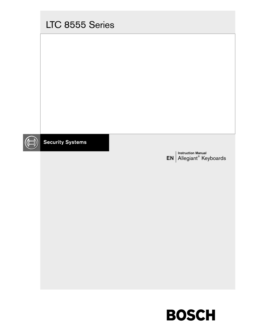 Bosch Appliances manual LTC 8555 Series 