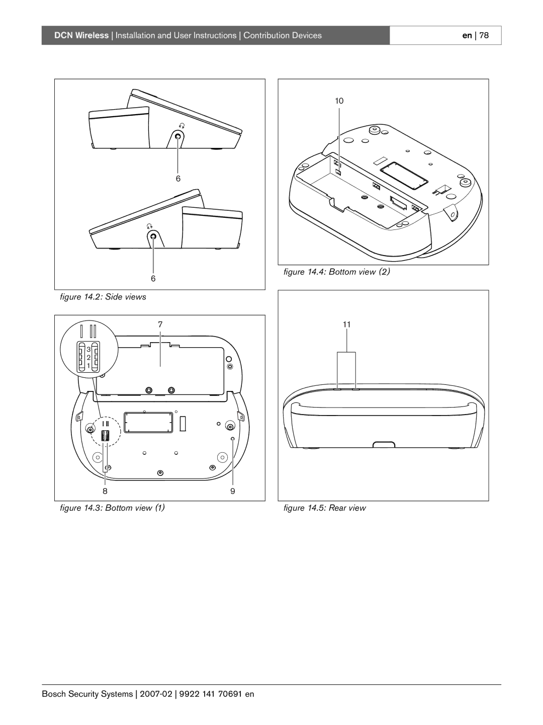 Bosch Appliances 9922 141 70691 en manual Side views 