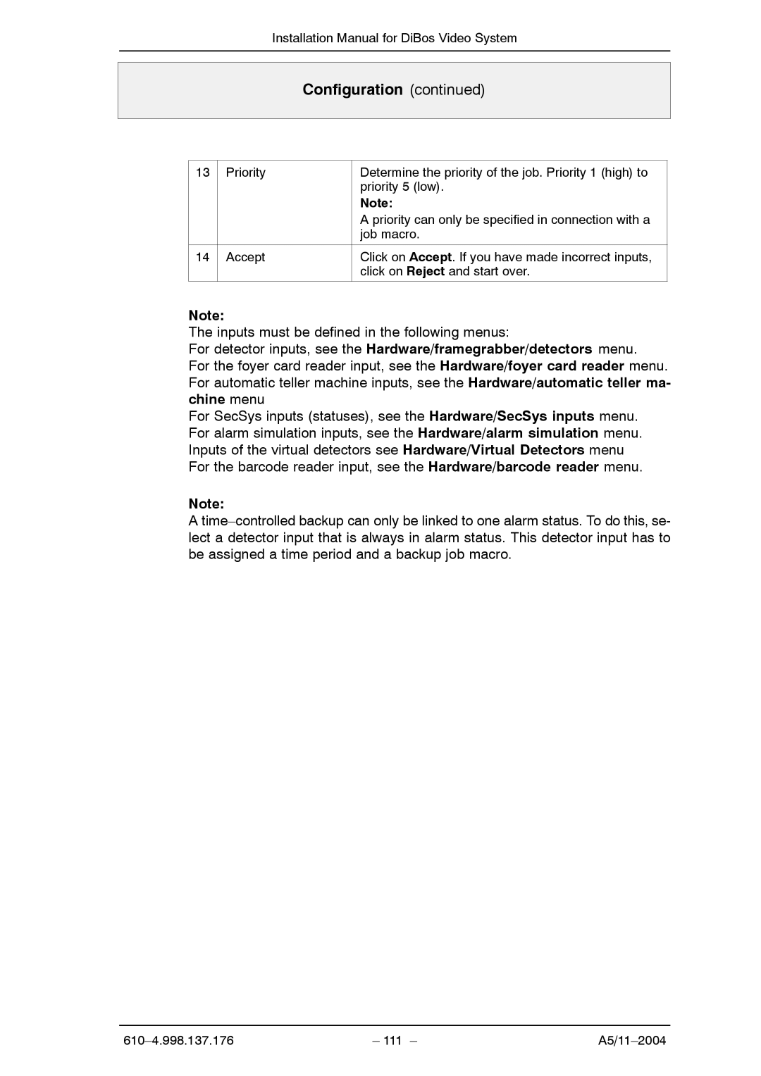 Bosch Appliances installation manual 610-4.998.137.176 111 A5/11-2004 