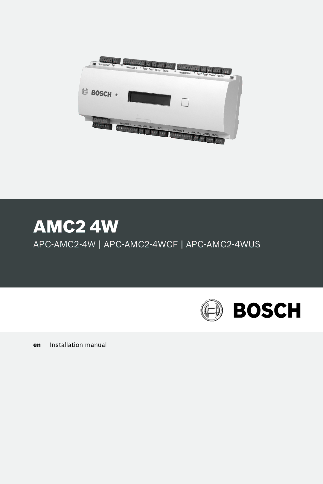 Bosch Appliances APC-AMC2-4WCF, APC-AMC2-4WUS installation manual AMC2 4W 