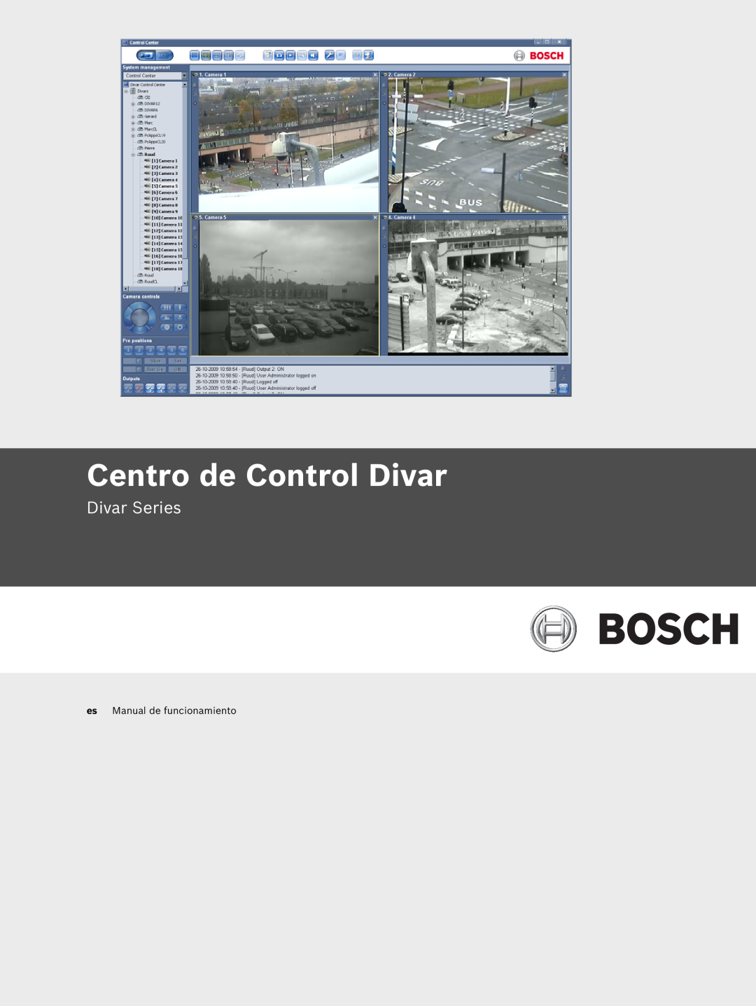 Bosch Appliances AR18-09-B014 manual Centro de Control Divar, Divar Series, es Manual de funcionamiento 