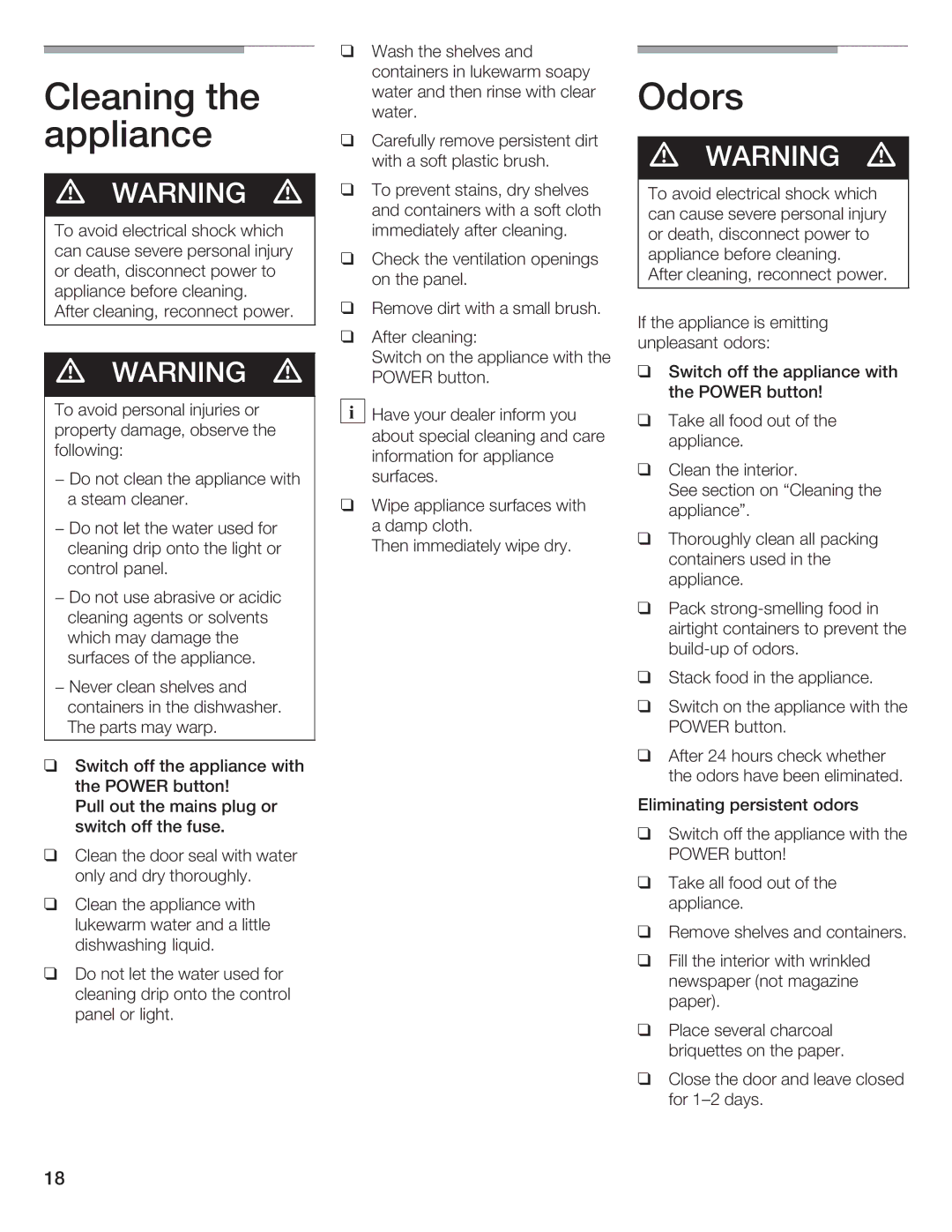 Bosch Appliances B18ID, B24IF, B30IF, B24ID, B18IF manual 