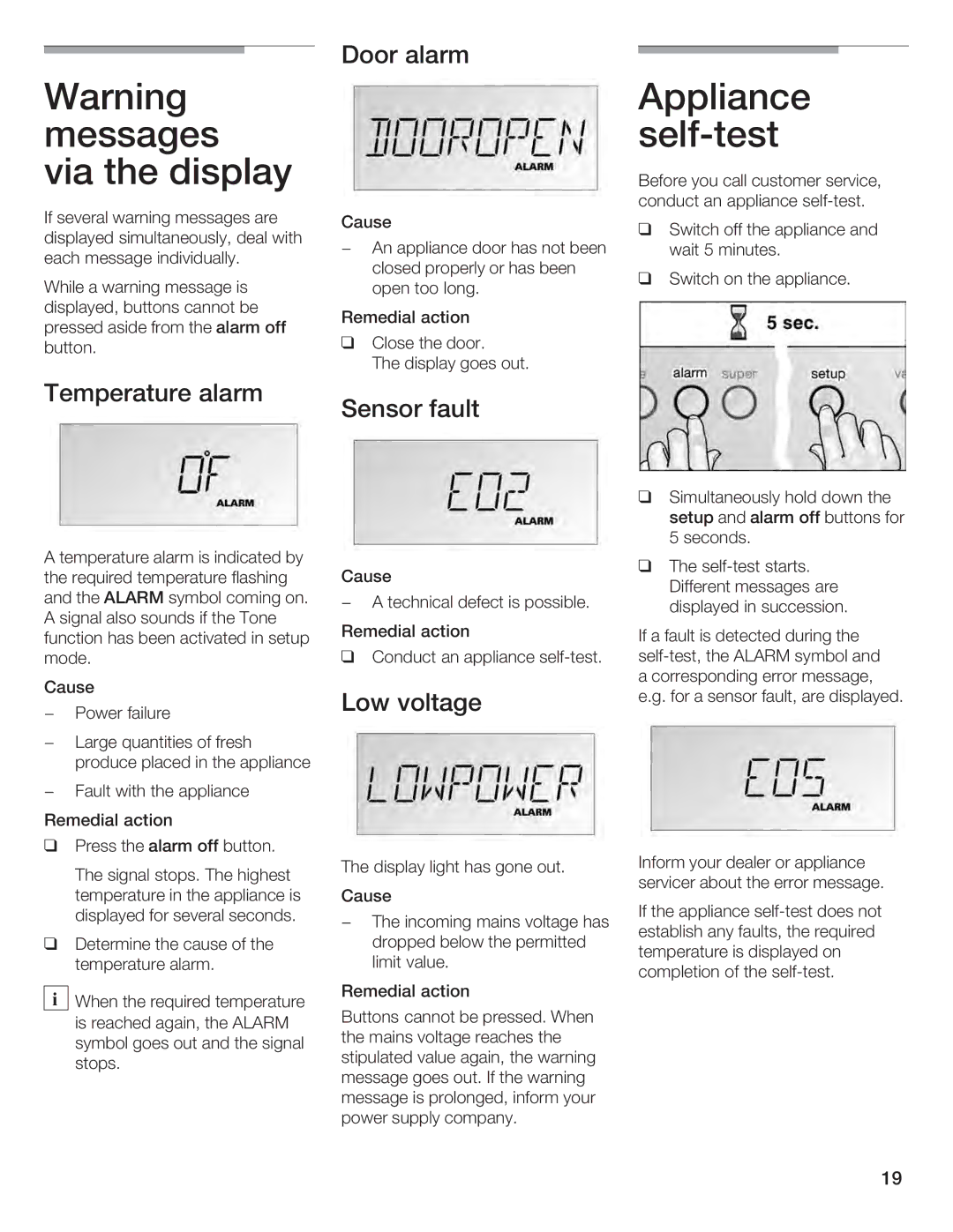 Bosch Appliances B18IF, B24IF, B30IF, B24ID, B18ID manual 