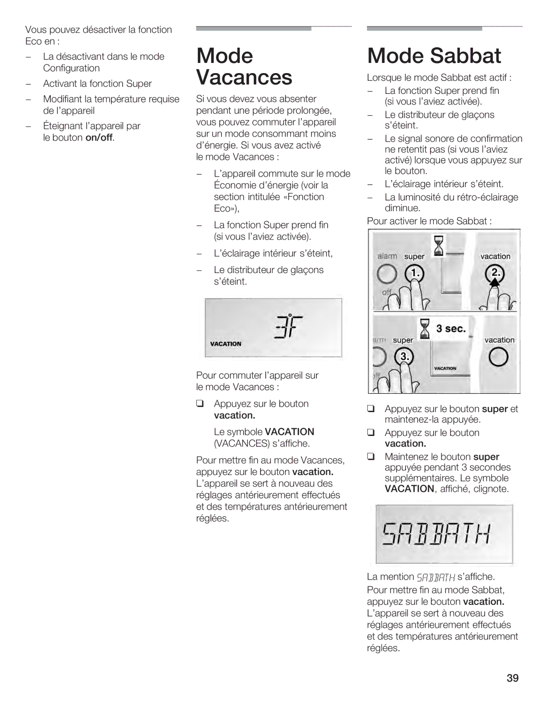 Bosch Appliances B18IF, B24IF, B30IF, B24ID, B18ID manual Sabbath 