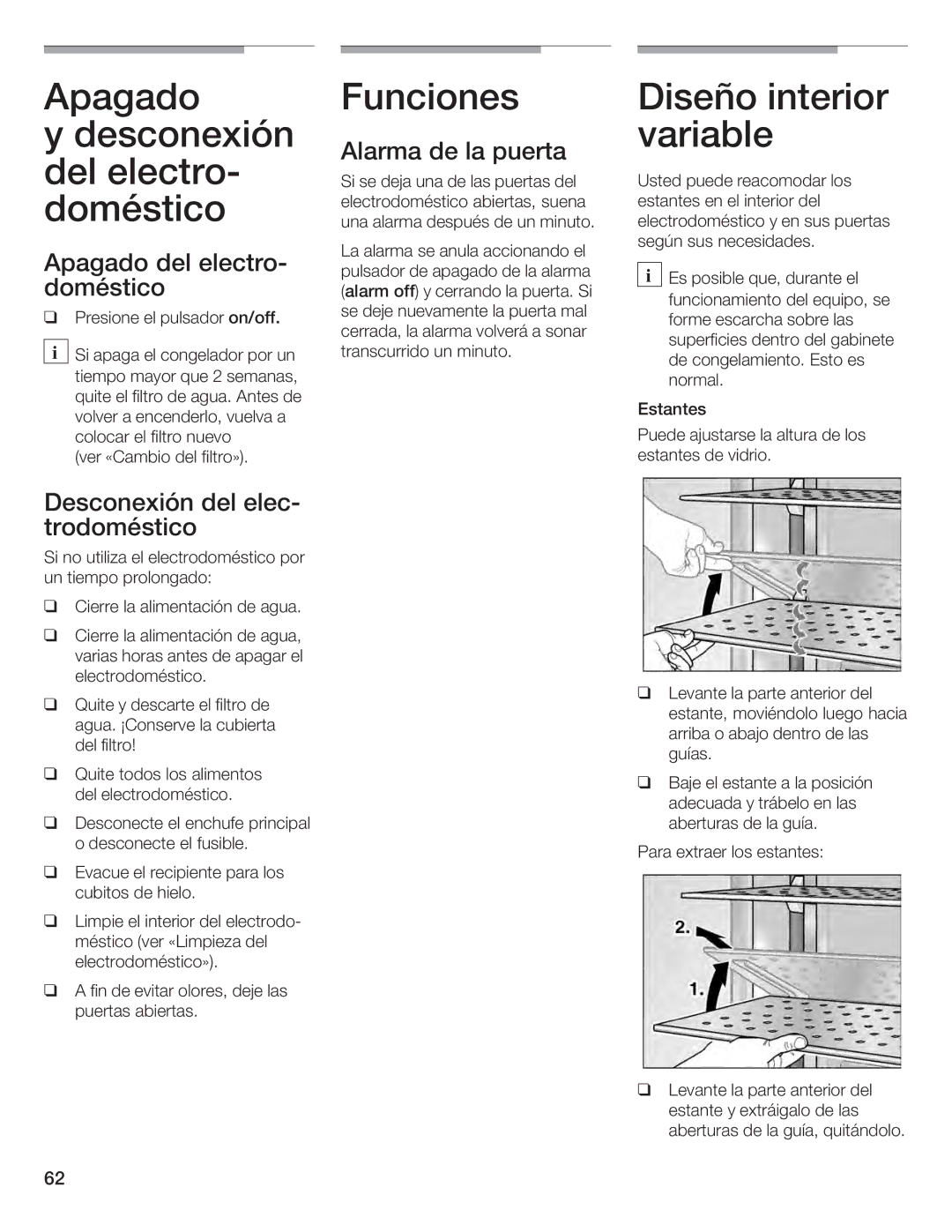 Bosch Appliances B24ID, B24IF, B30IF, B18ID, B18IF manual 