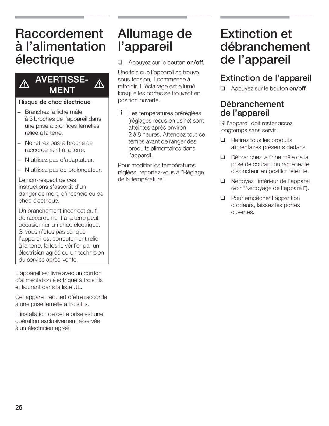 Bosch Appliances B18IW, B24IW manual 