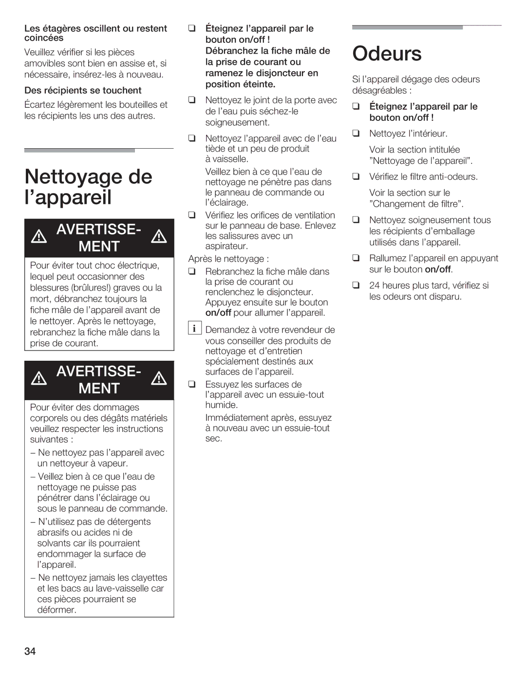 Bosch Appliances B18IW, B24IW manual 