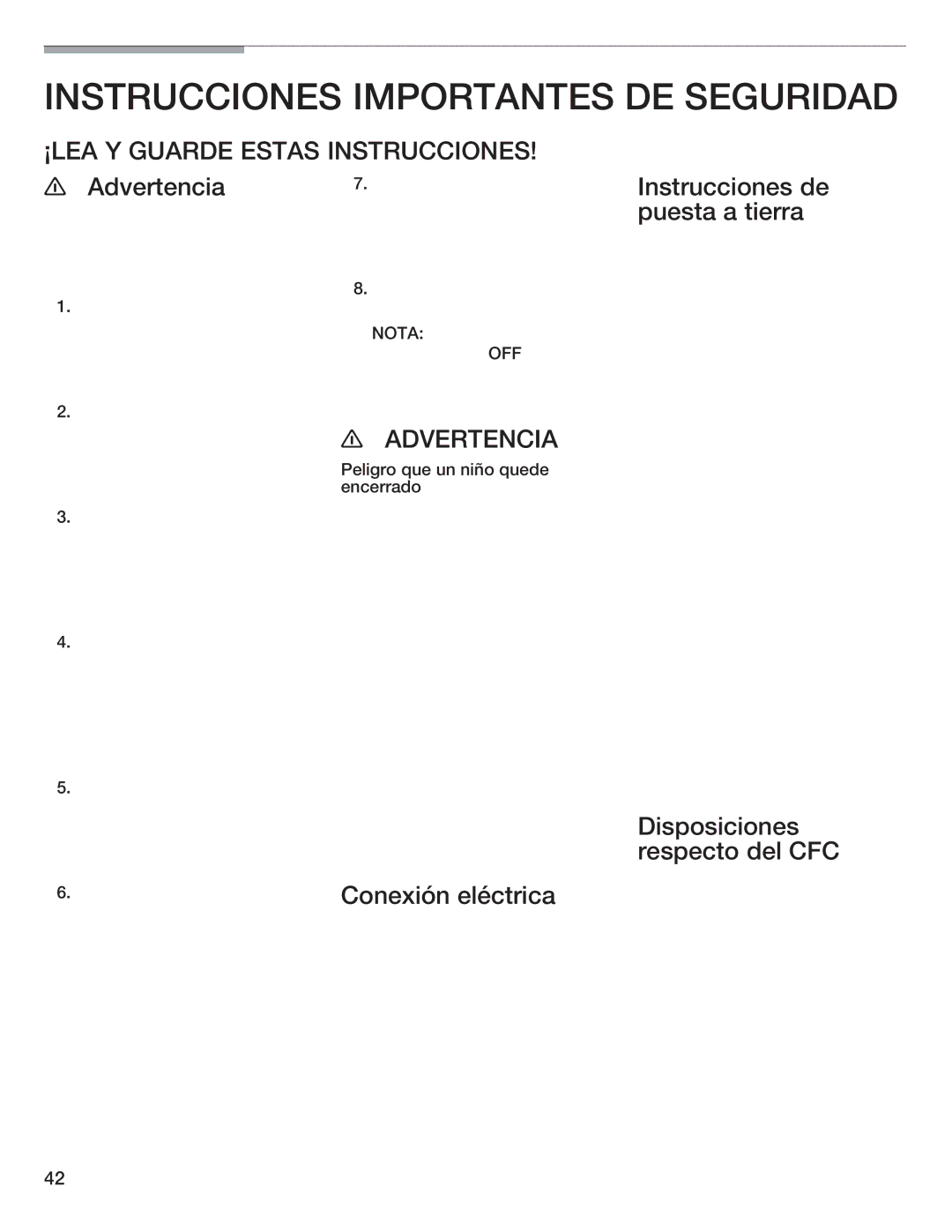 Bosch Appliances B18IW, B24IW manual Instrucciones Importantes DE Seguridad 