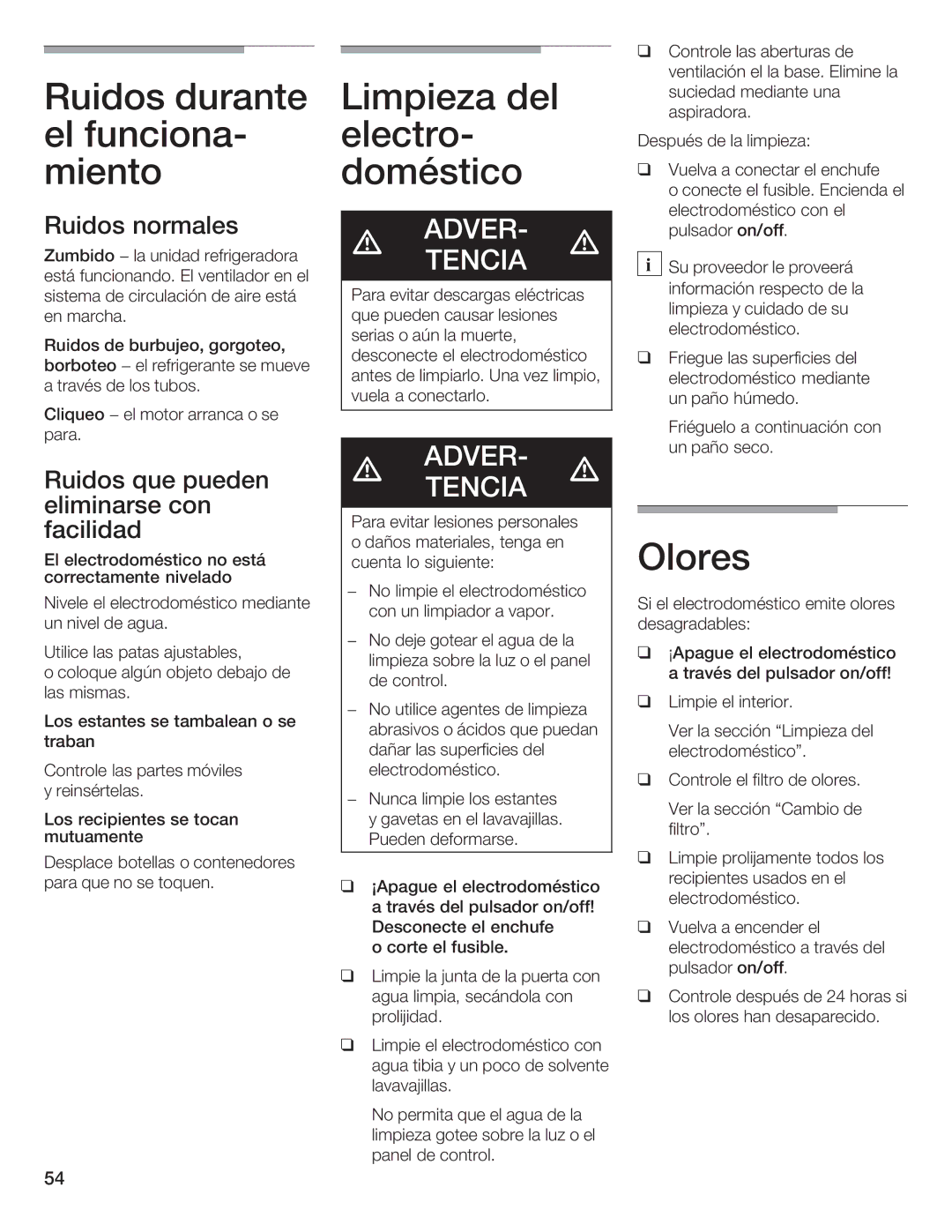 Bosch Appliances B18IW, B24IW manual Utilice las patas 