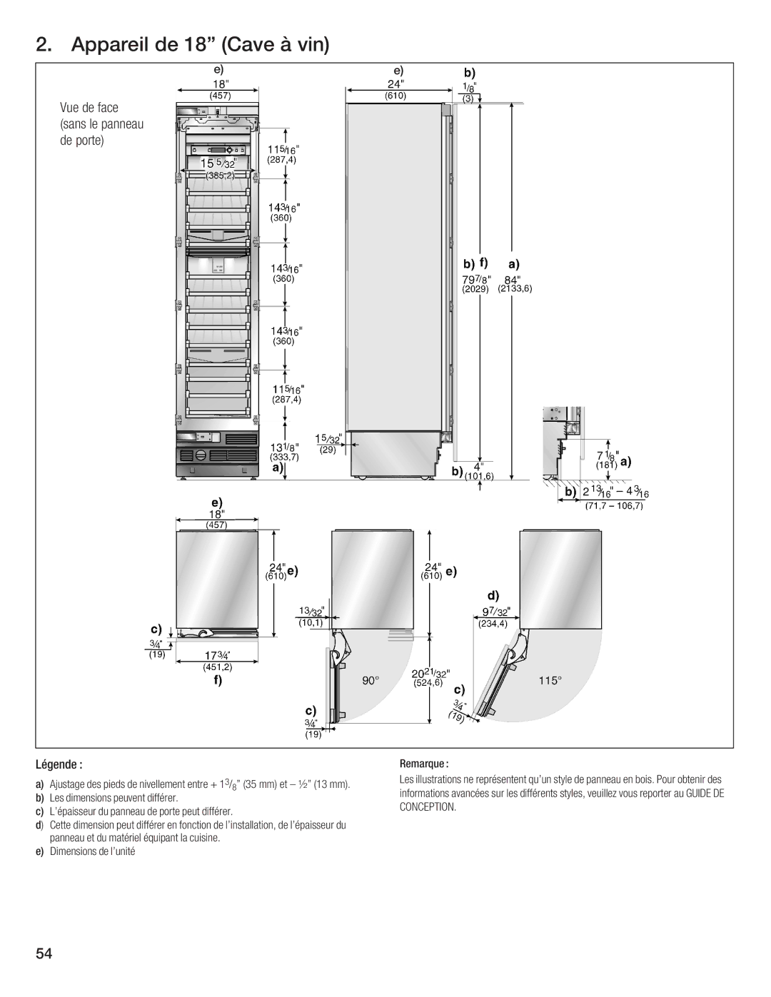 Bosch Appliances B24IW50NSP manual Légende 