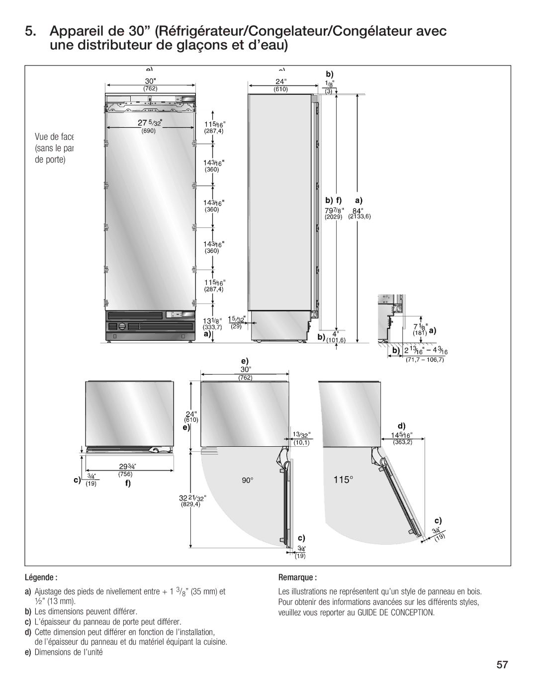 Bosch Appliances B24IW50NSP manual Légende 