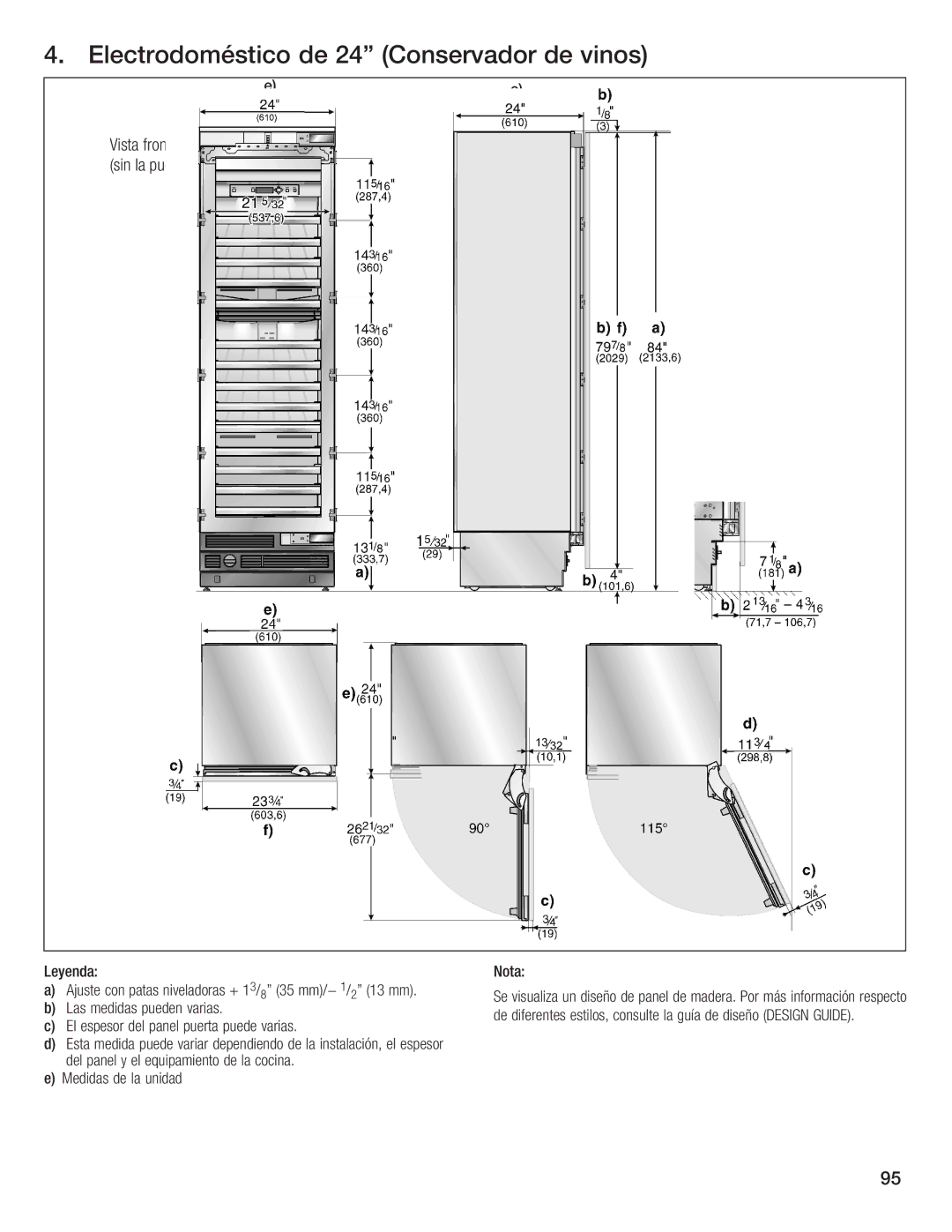 Bosch Appliances B24IW50NSP manual Leyenda 