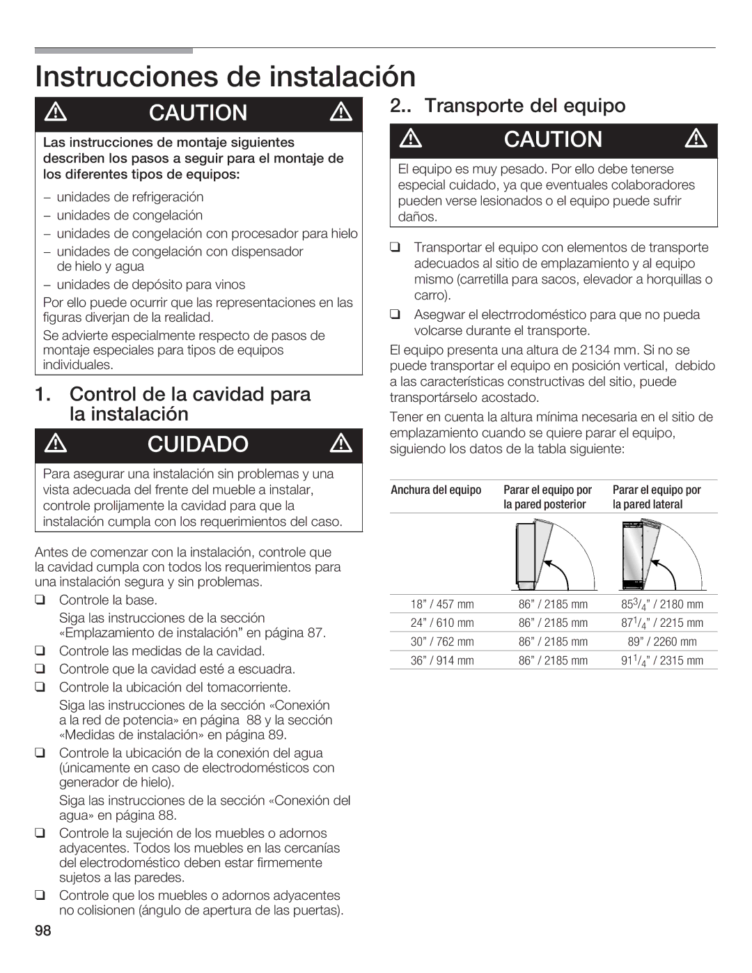 Bosch Appliances B24IW50NSP manual 