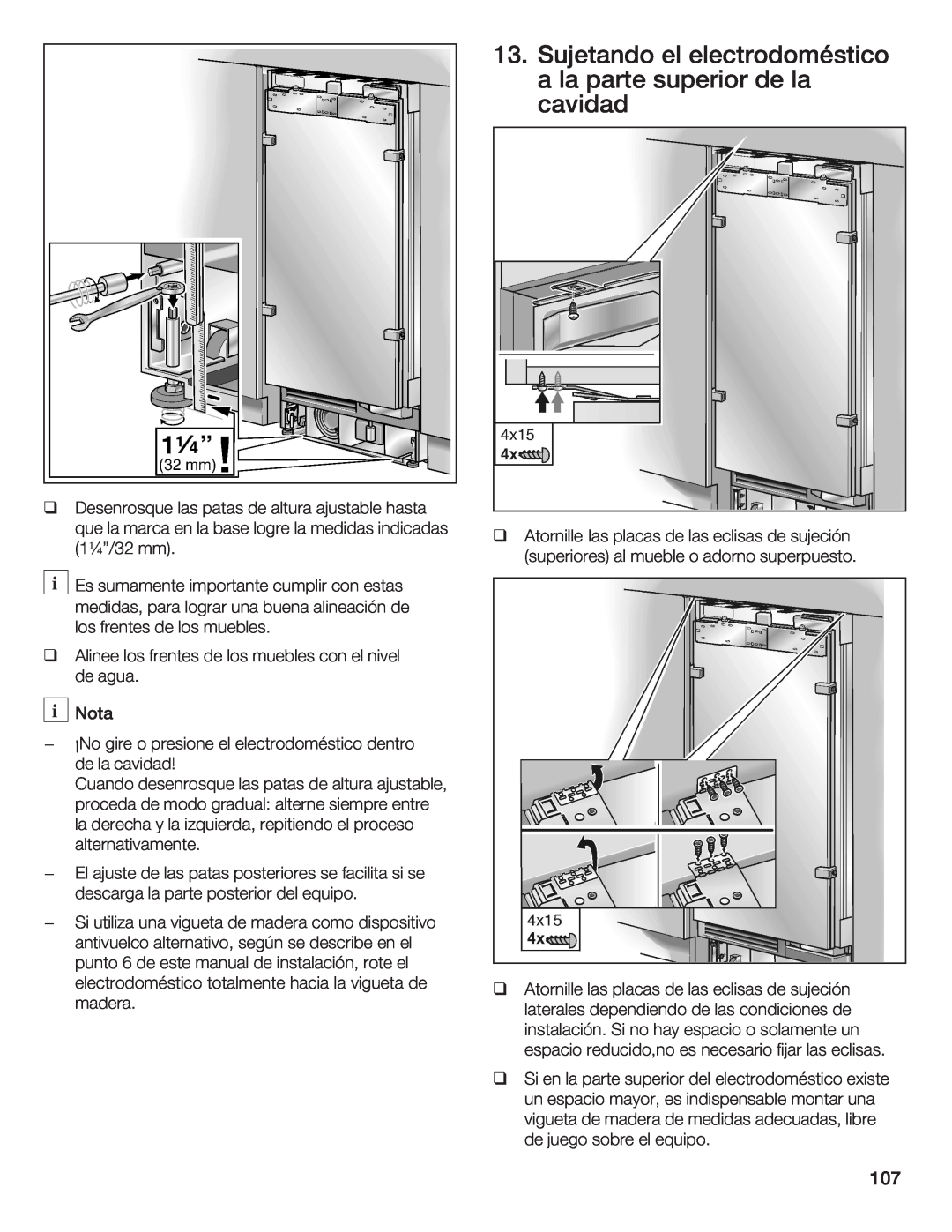 Bosch Appliances B24IW50NSP manual q q ¼ 