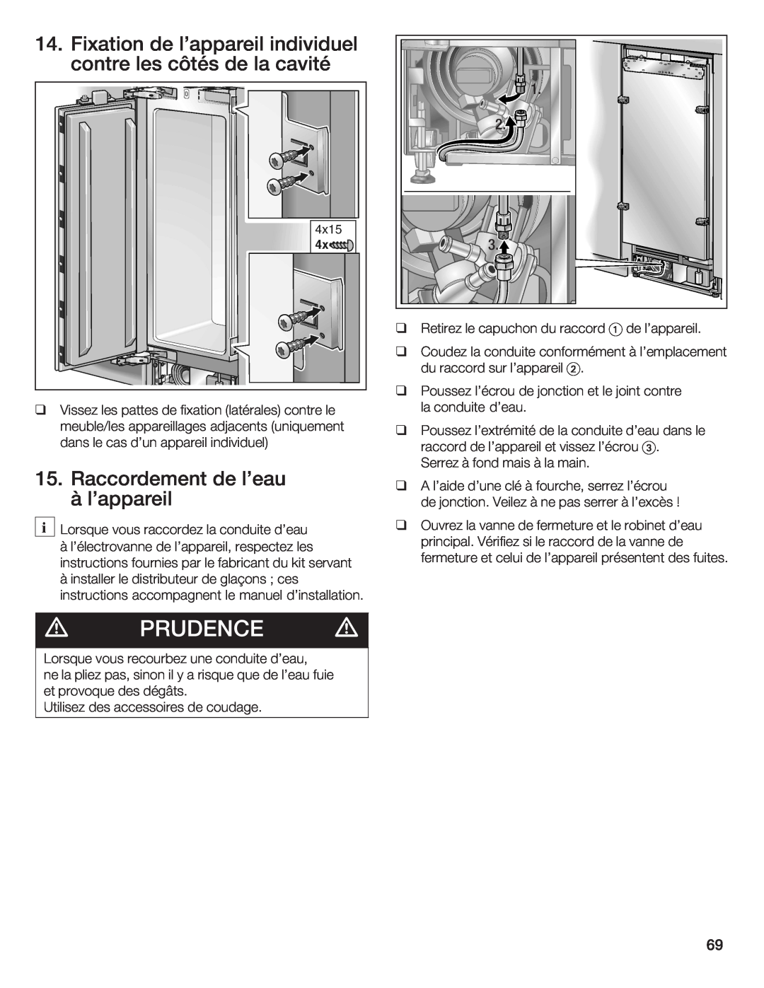 Bosch Appliances B24IW50NSP manual 1 2 3 
