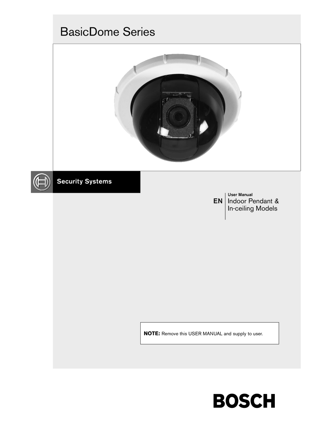 Bosch Appliances BasicDome Series instruction manual 