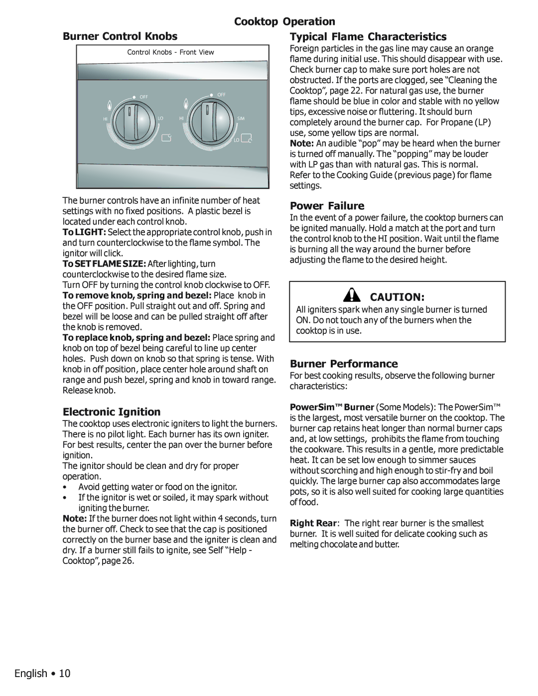 Bosch Appliances BOSCH GAS FREE-STANDING CONVECTION RANGE Cooktop Operation, Burner Control Knobs, Electronic Ignition 