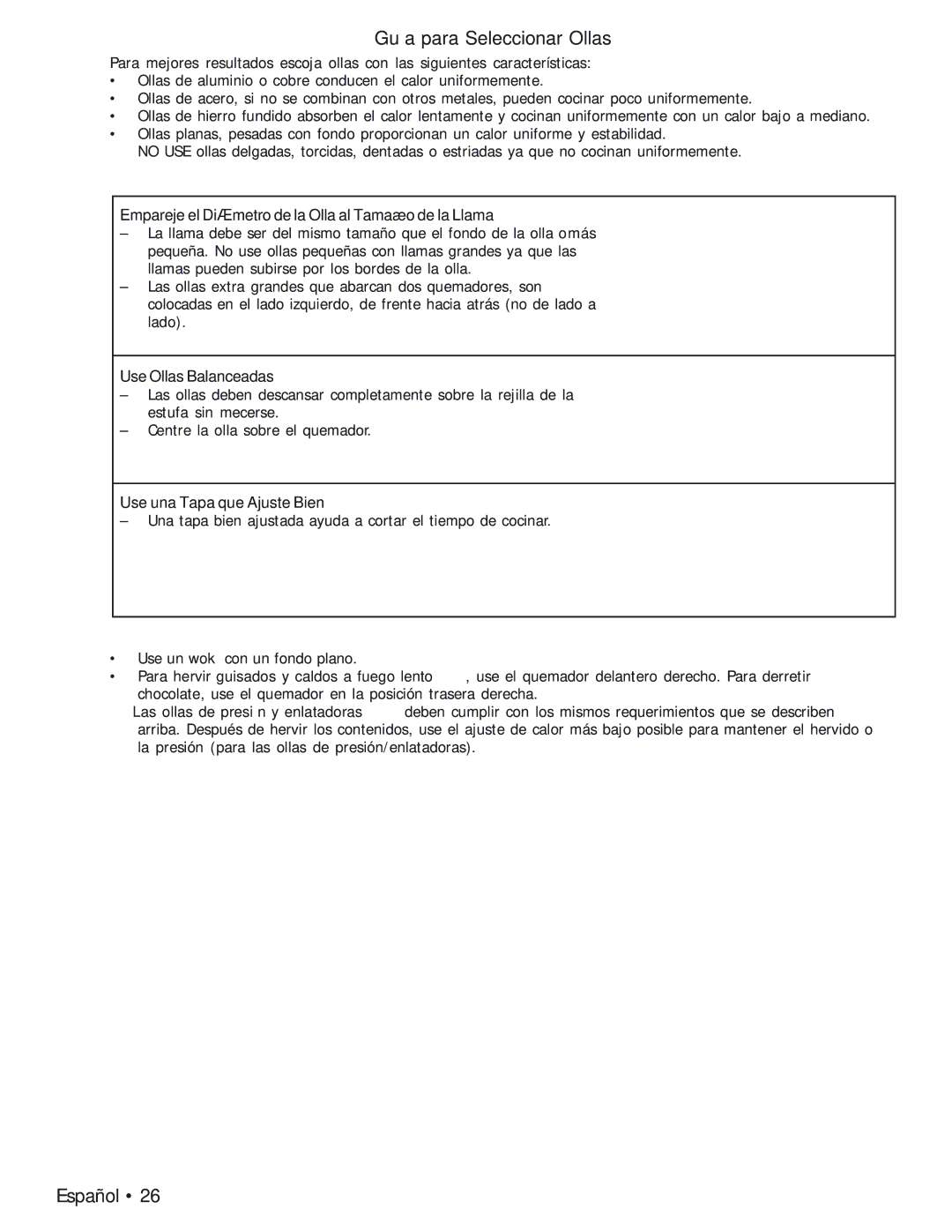 Bosch Appliances BOSCH GAS FREE-STANDING CONVECTION RANGE manual Guía para Seleccionar Ollas, Use Ollas Balanceadas 