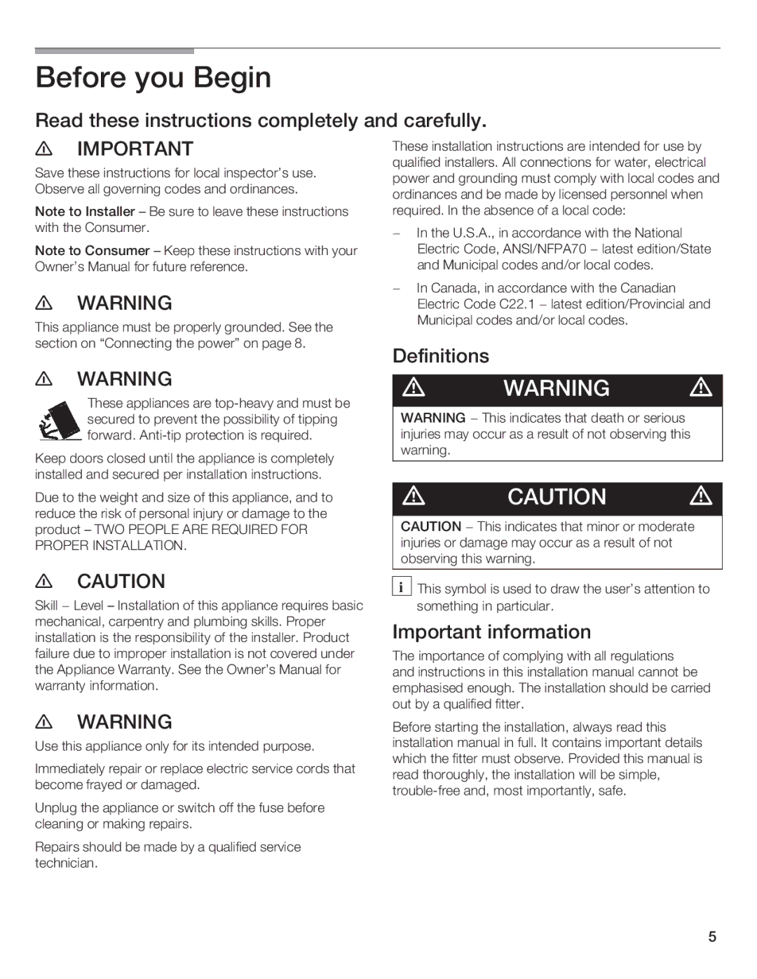 Bosch Appliances Bottom Freezer I manual 