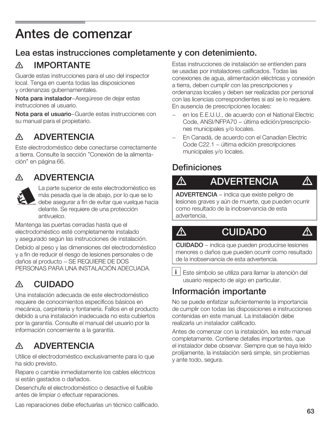 Bosch Appliances Bottom Freezer I manual 