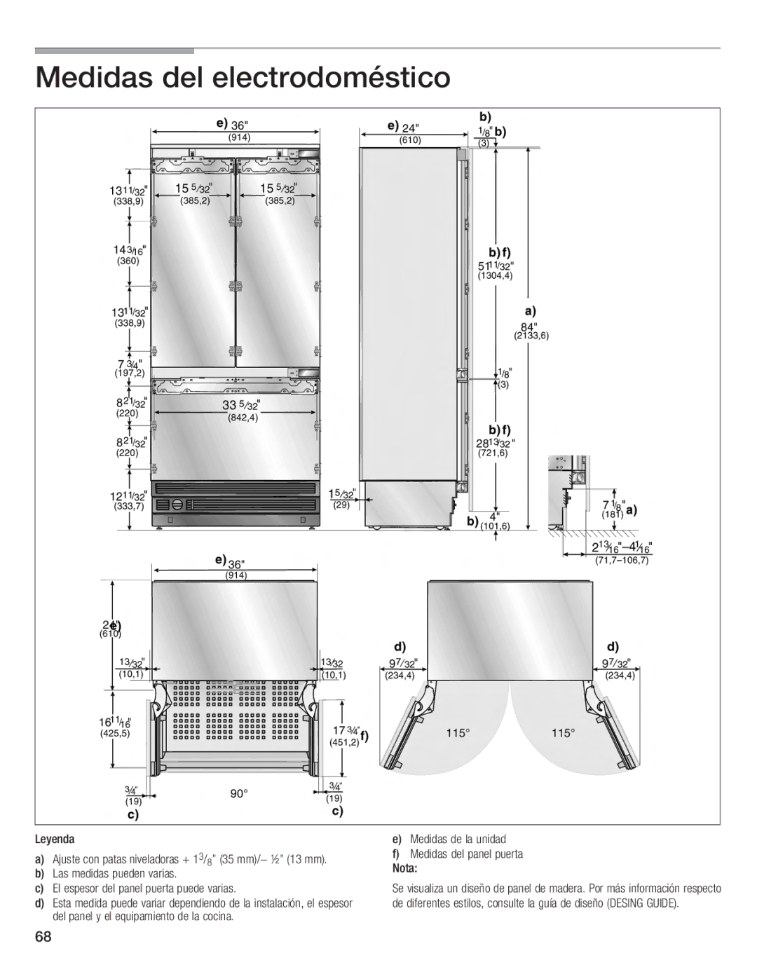 Bosch Appliances Bottom Freezer I manual Leyenda 