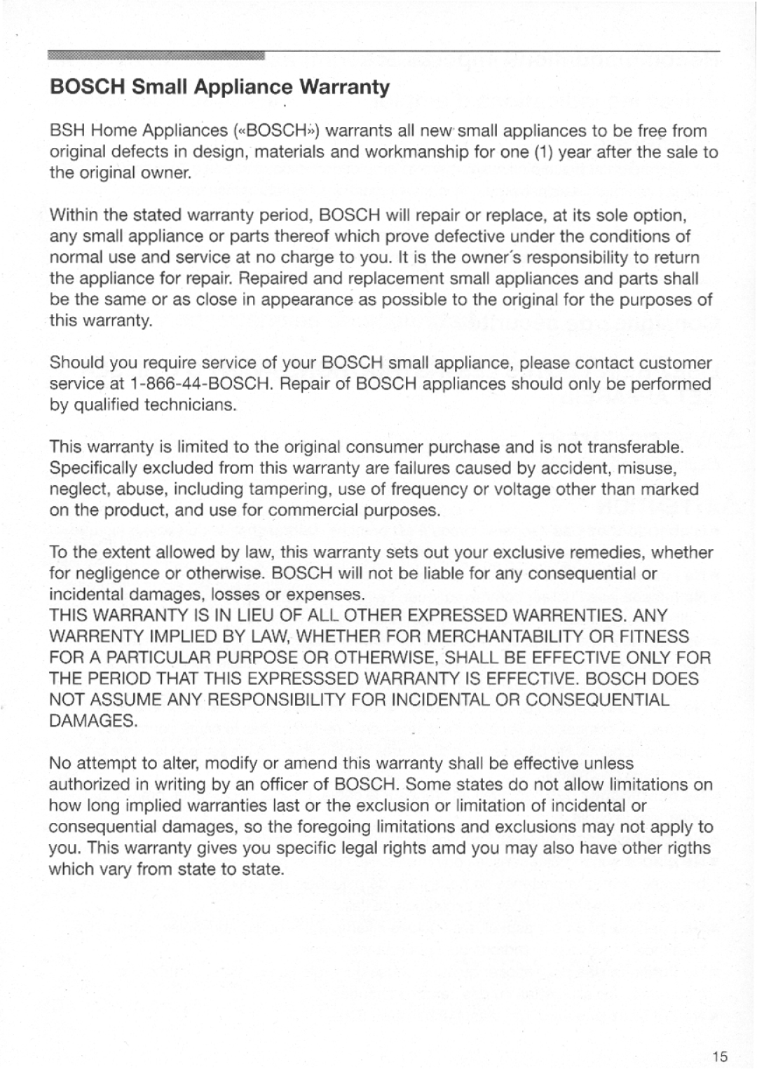 Bosch Appliances BSA2..UC manual 