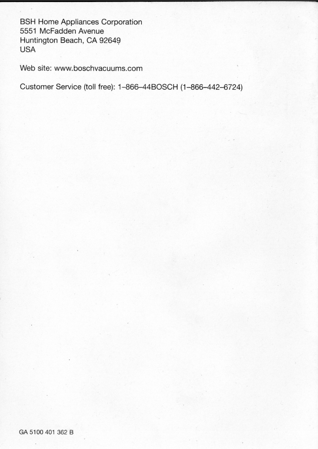 Bosch Appliances BSA2..UC manual 