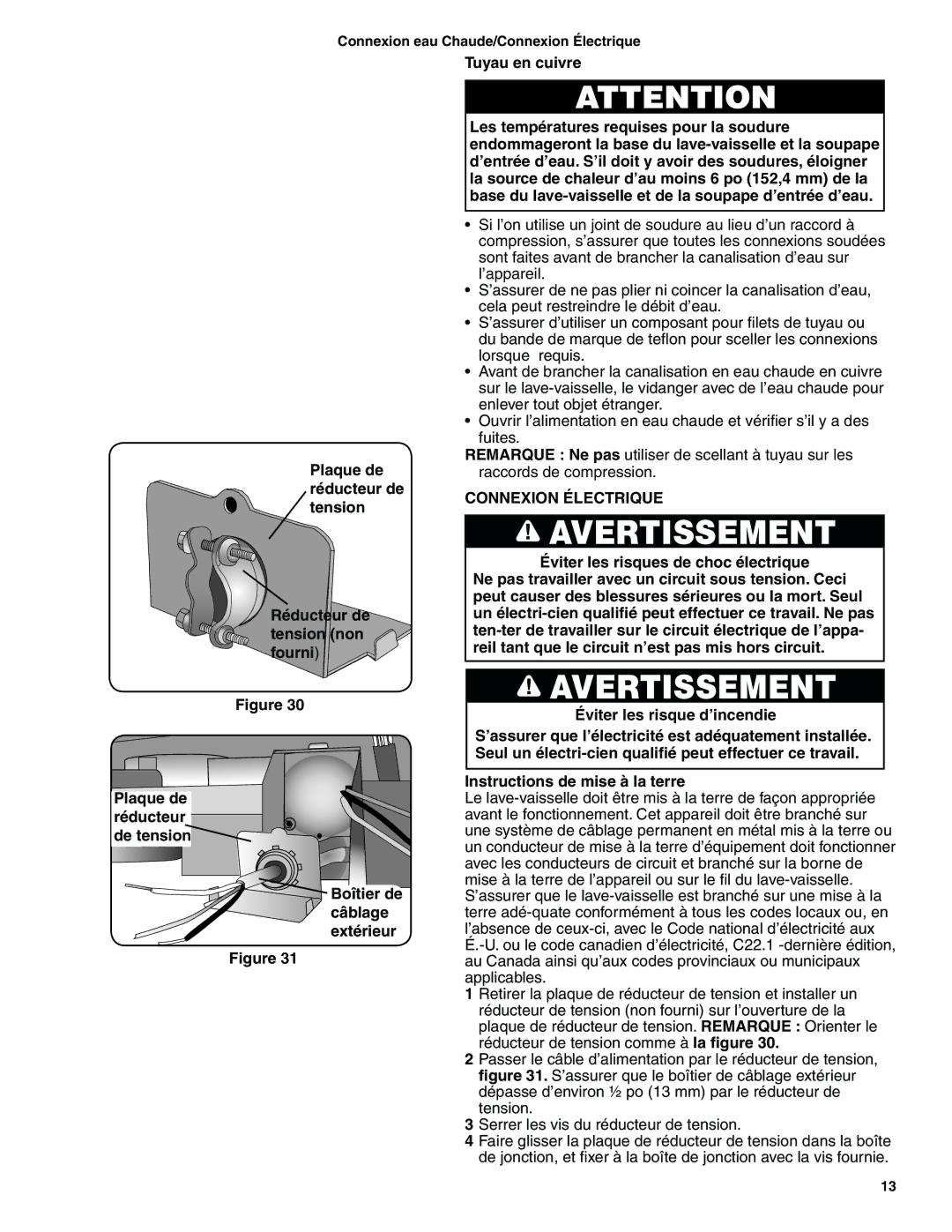 Bosch Appliances BSH Dishwasher important safety instructions Câblage, Extérieur, Connexion Électrique 