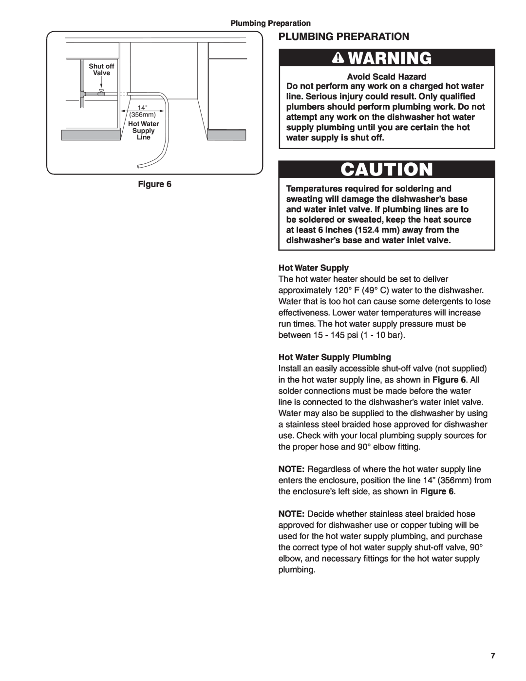 Bosch Appliances BSH Dishwasher important safety instructions Plumbing Preparation 