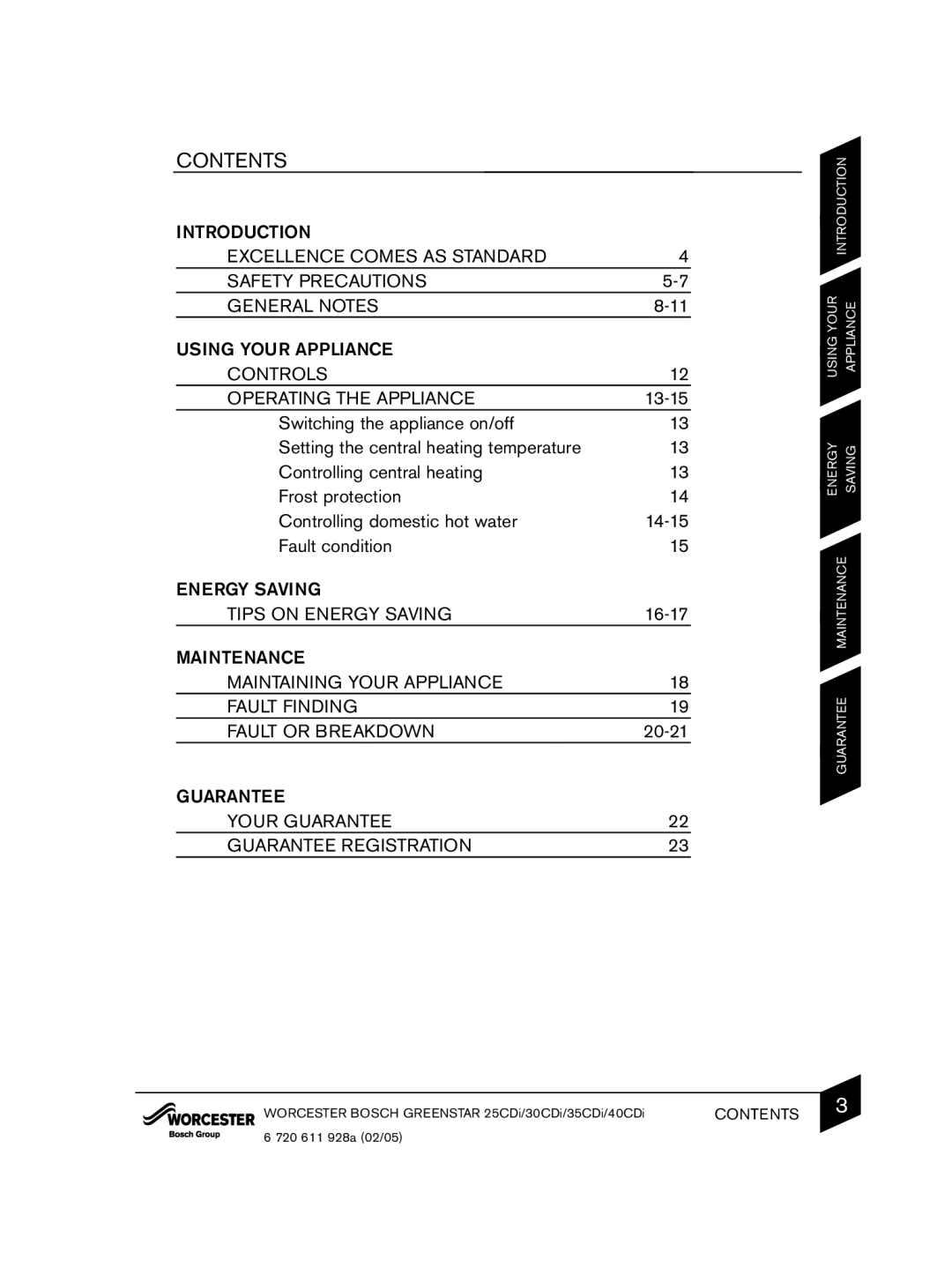 Bosch Appliances C33, C13 manual Contents 